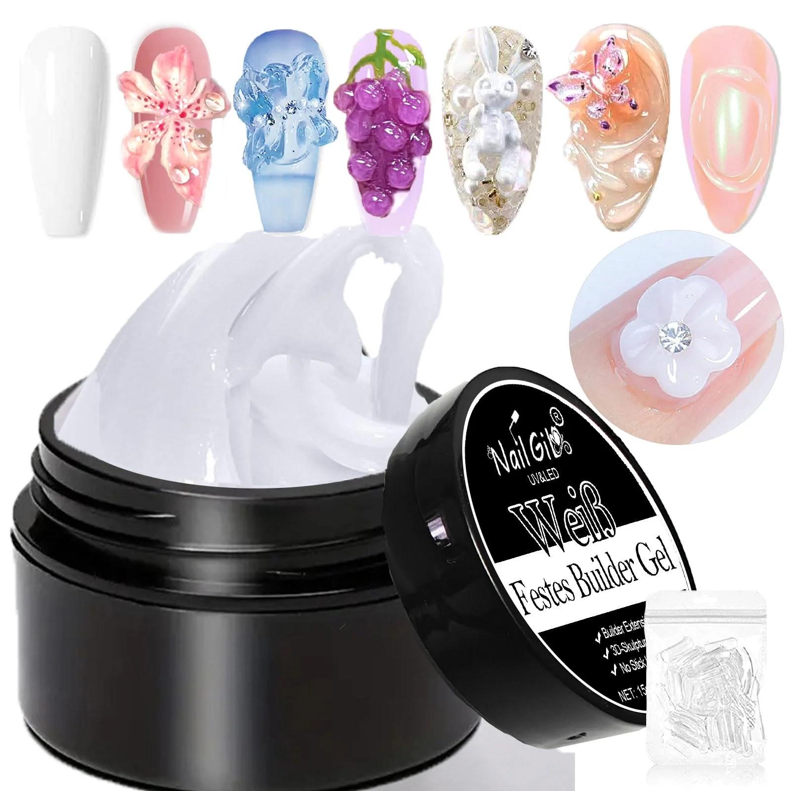 NAIL GIL tugev valge builder-geel koduseks maniküüriks (15 g)