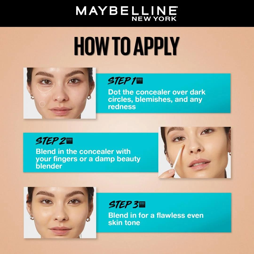 MAYBELLINE Fit Me! peitekreem – loomulik ja kergelt kattev sära – kasutusnäide