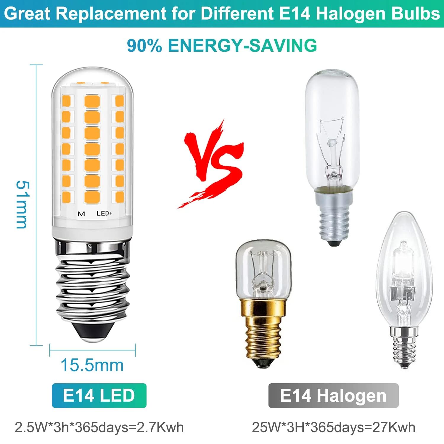 Euxper energiasäästlik E14 LED-pirn 3W — soe valgus – detailne vaade