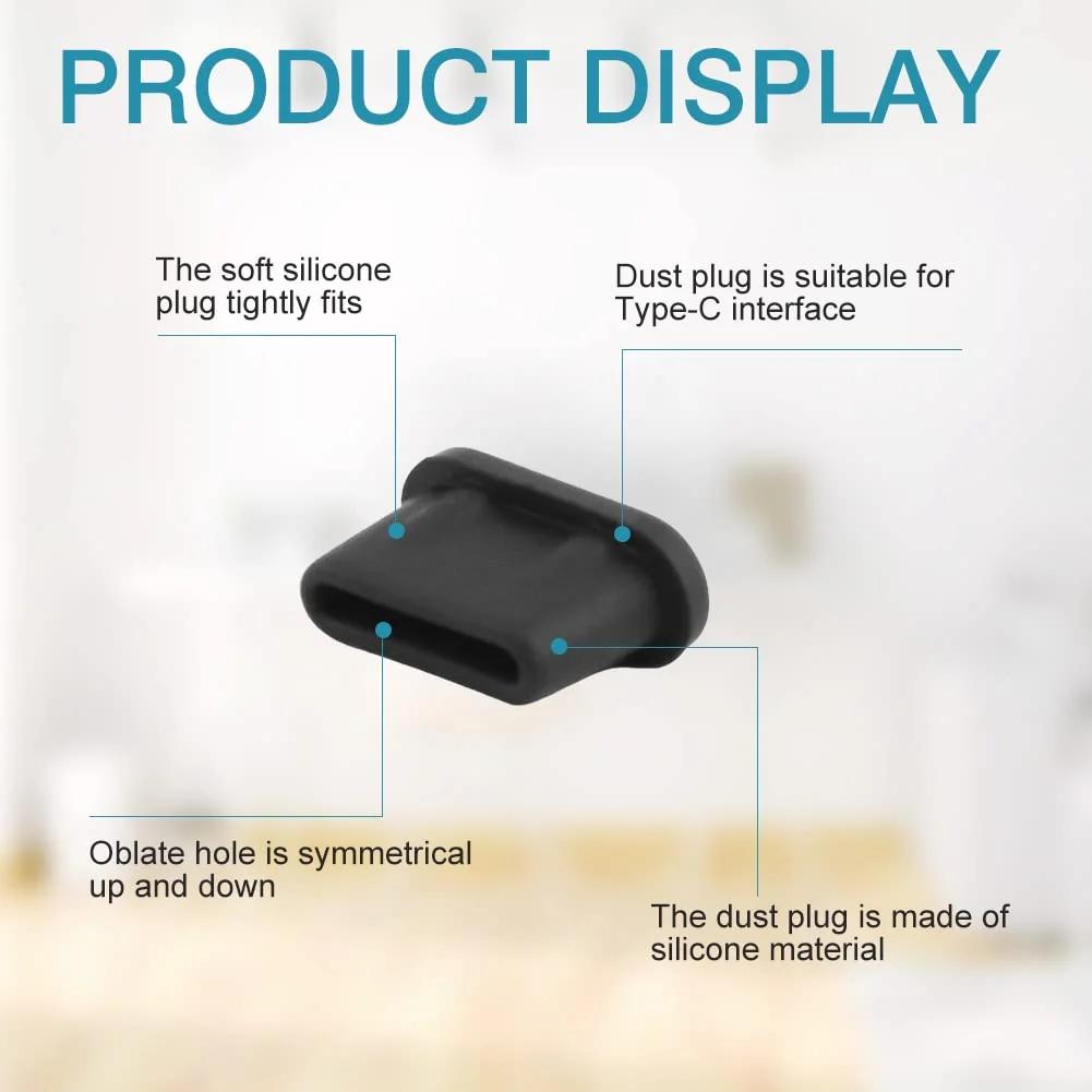 melebellot silikoonist USB‑C tolmukaitse komplekt – lisavaade