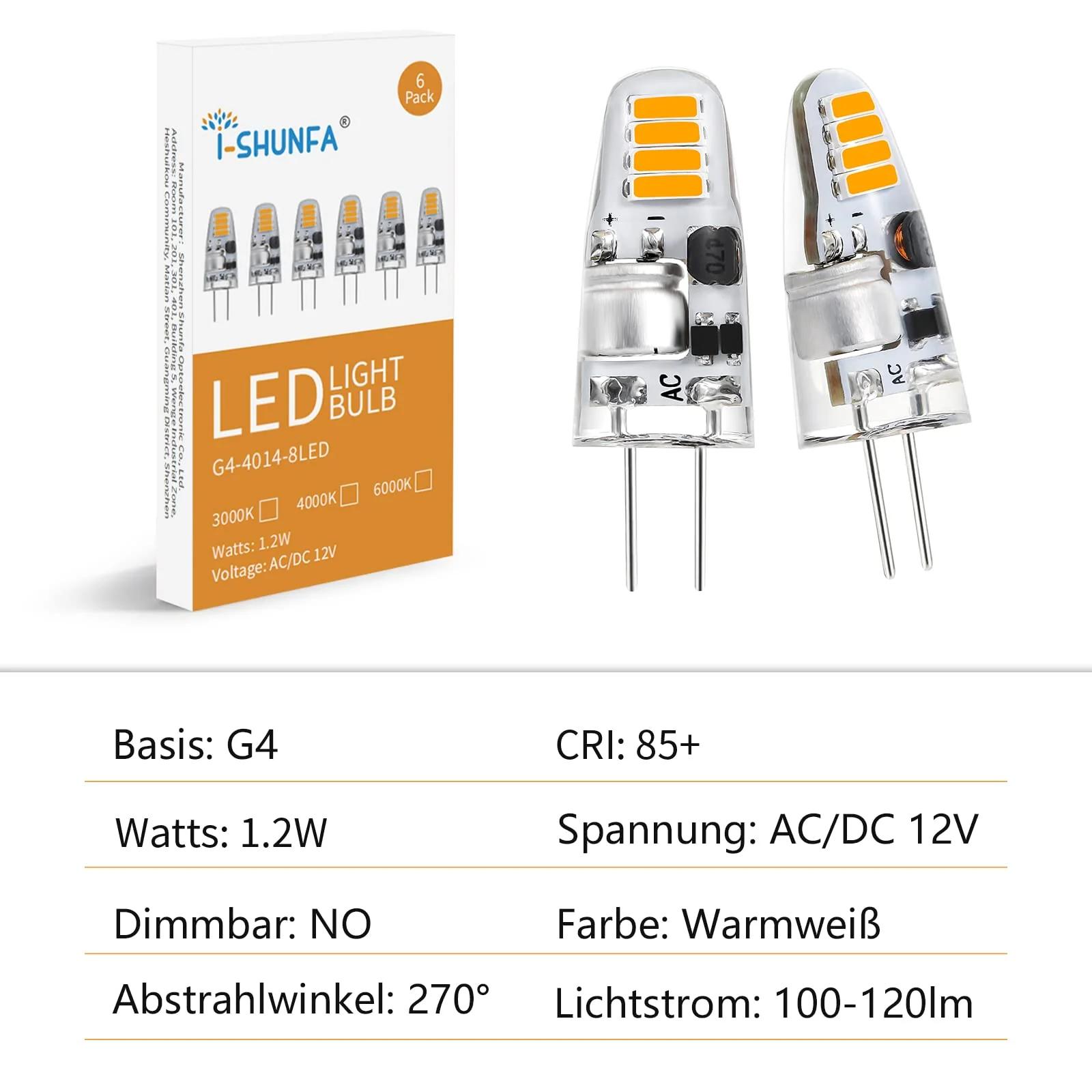 I-SHUNFA energiasäästlik G4 LED 3000K – soe valgus – kasutusnäide