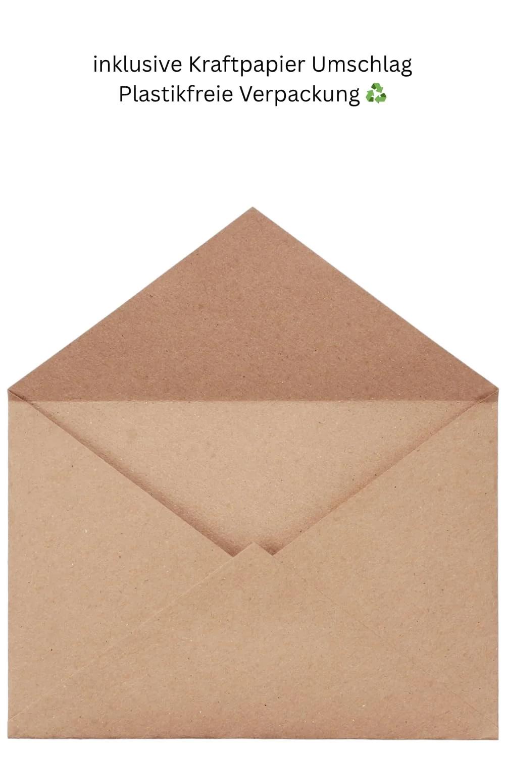 Generisch paks A6 postkaart koos kraft-ümbrikuga – kasutusnäide