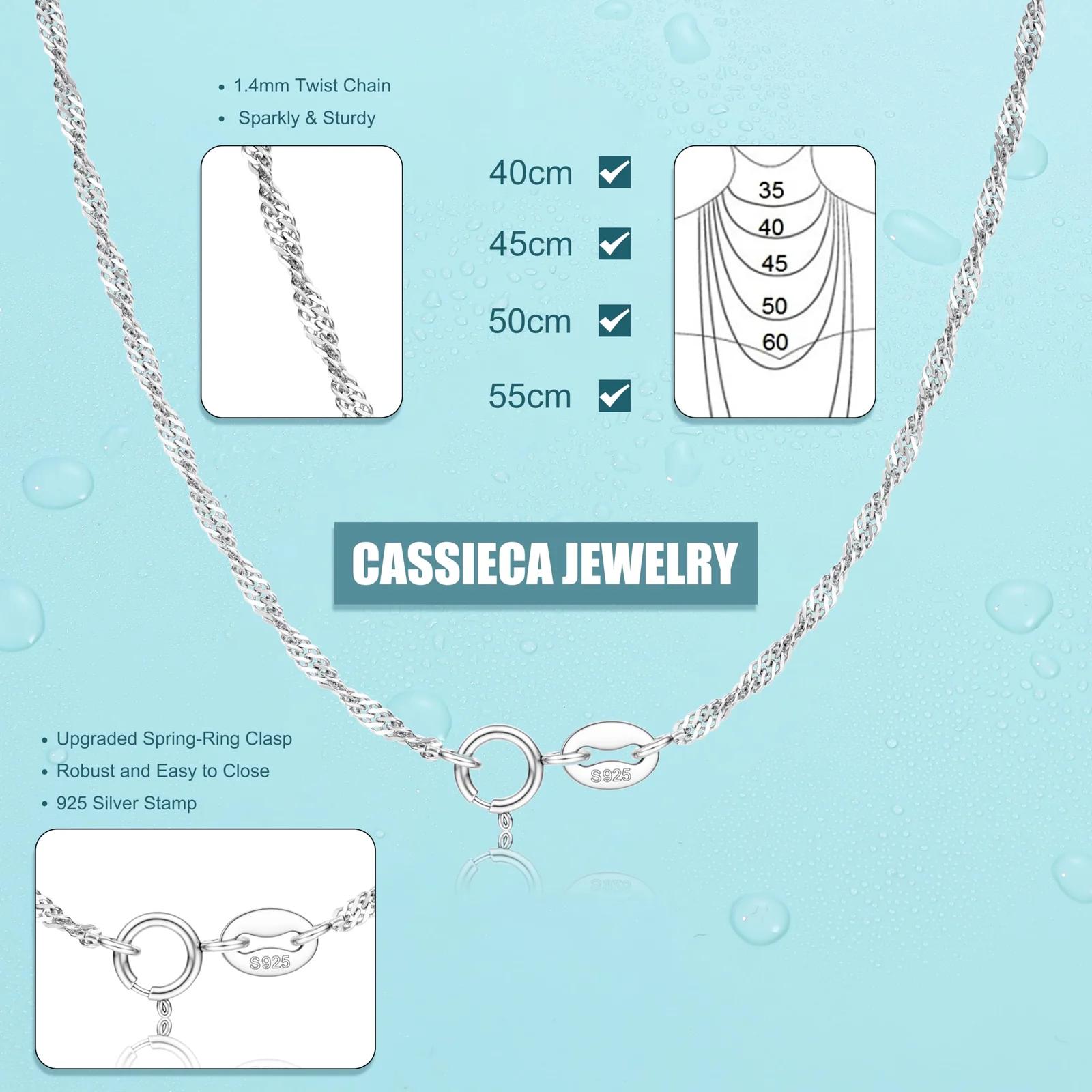 CASSIECA 925 sterlinghõbedast õhuke kaelakee — elegantne kingitus – pilt 6
