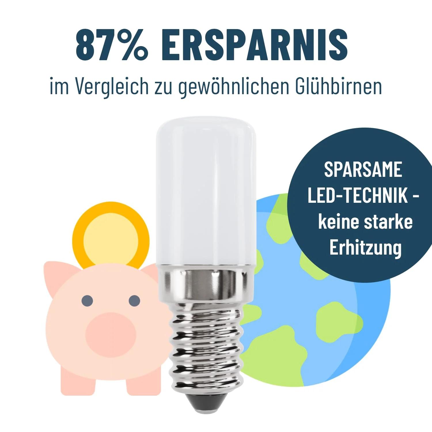 greate LED-külmiku lambipirn E14 2W — kompaktne ja kirkas – kasutusnäide