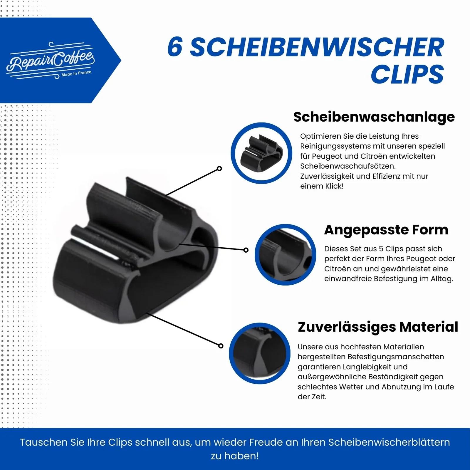 RepairCoffee vastupidavad kinnitusklambrid windshield’i – detailne vaade