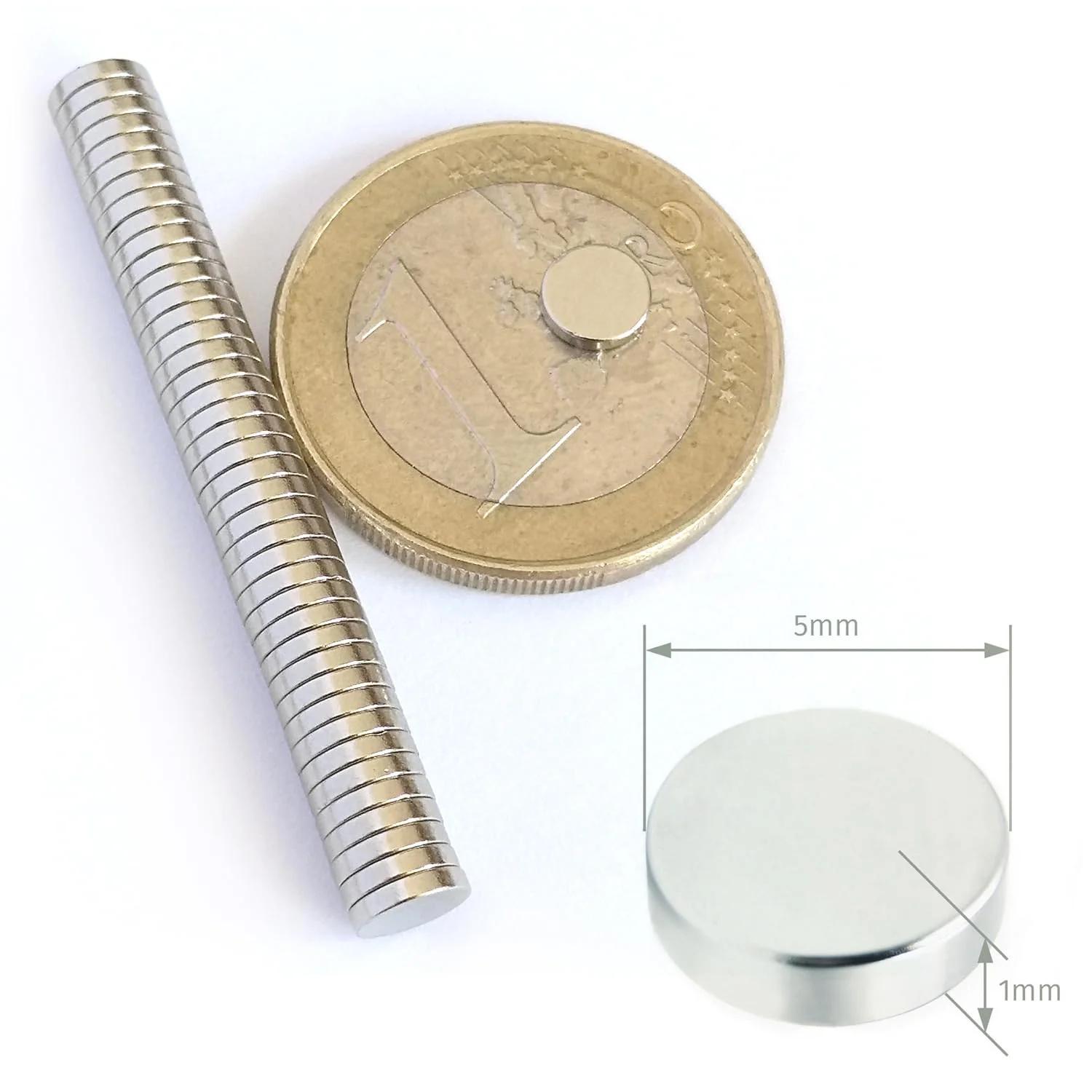 Omicube tugevad neodüümminimagnetid 5×1 mm komplekt – pakend ja tarvikud