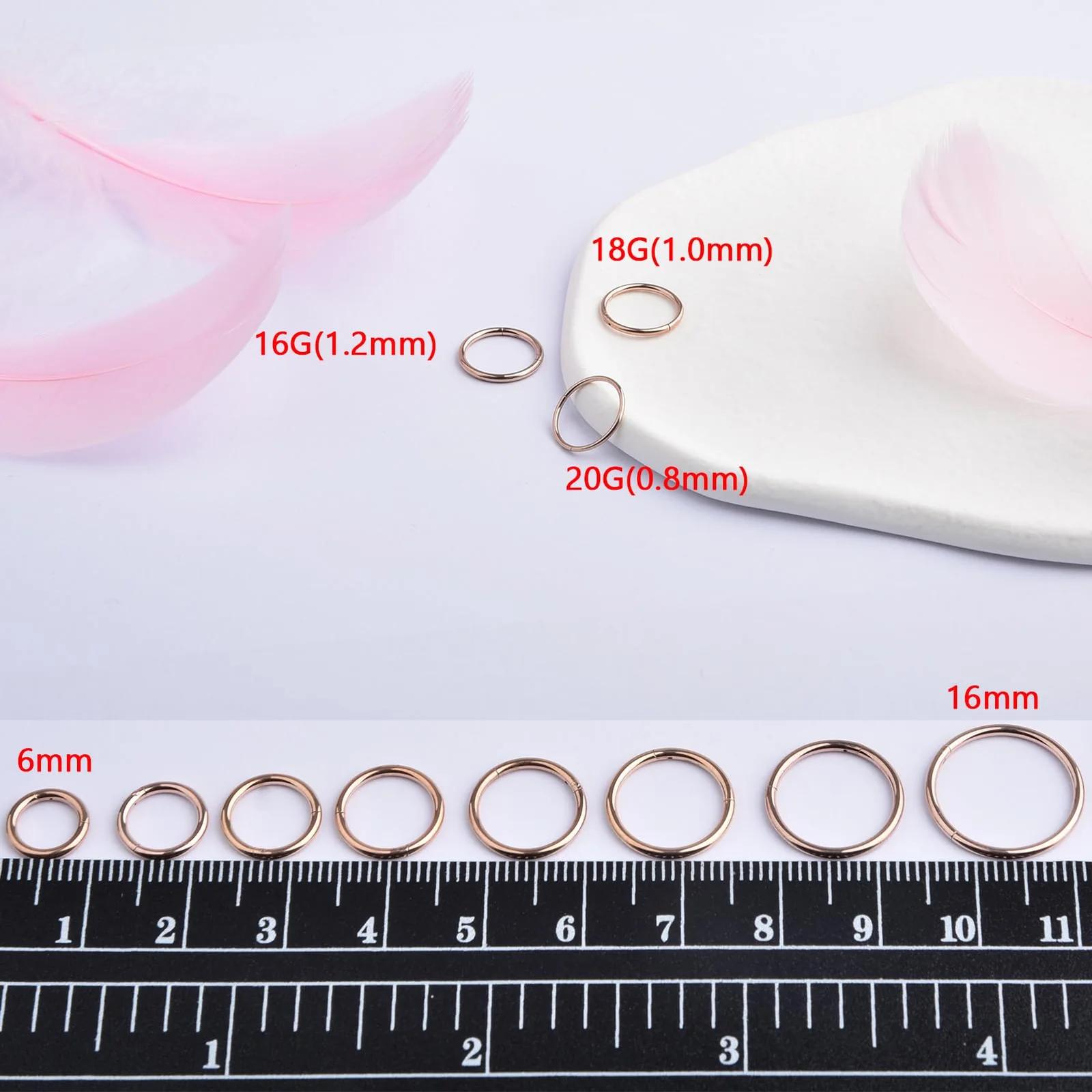Lantine roostevaba minimalistlik septum- ja helix-rõngas – kasutusnäide