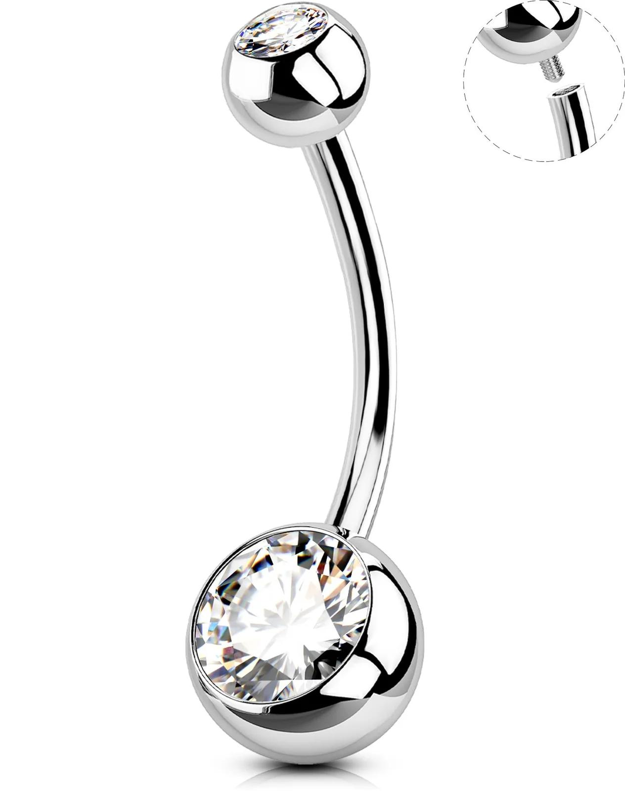 OUFER Body Piercing kõhukõrvarõngas 316L terasest, mugav kanda