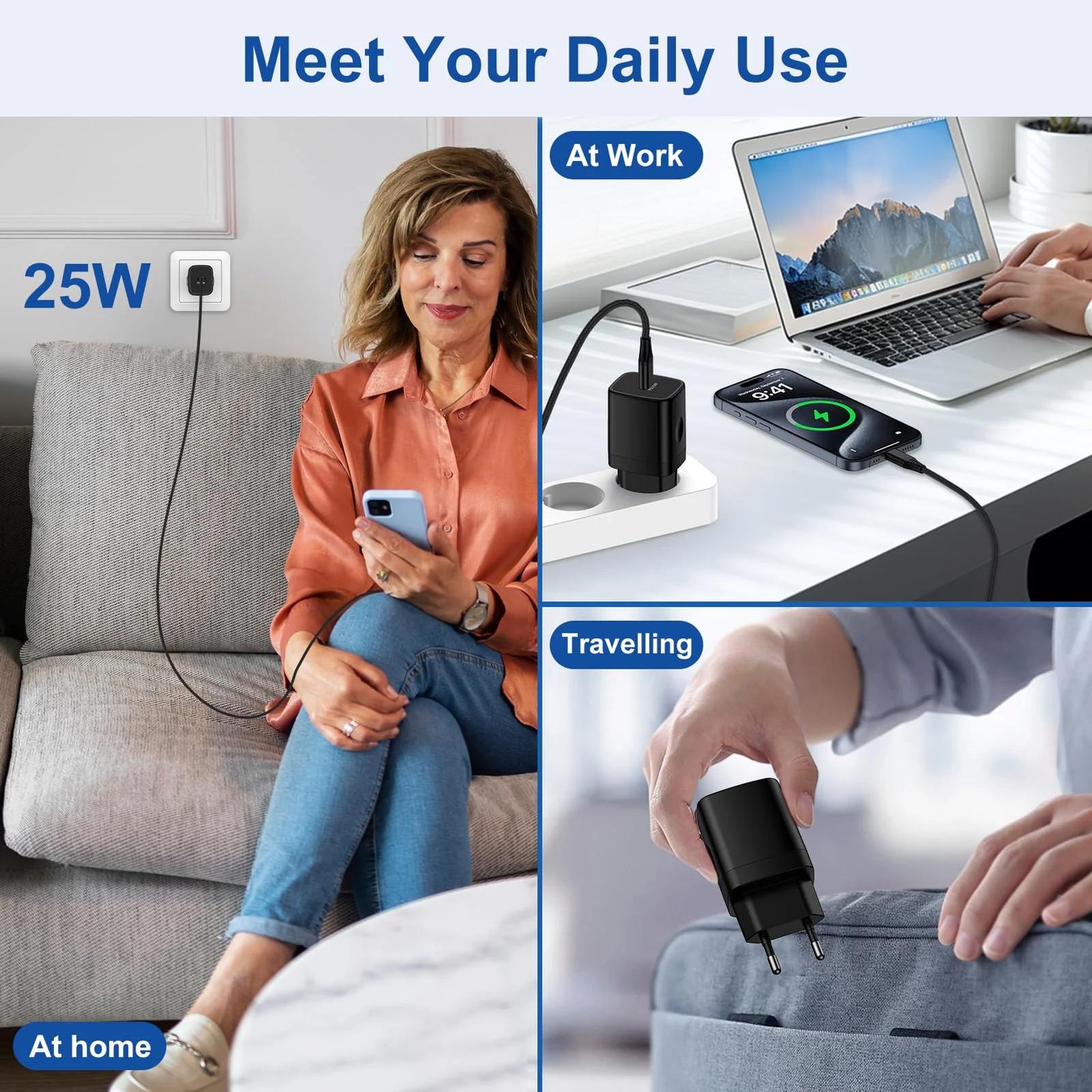 GiGreen kompaktne 25W USB‑C laadija – turvaline reisiadapter – pilt 7