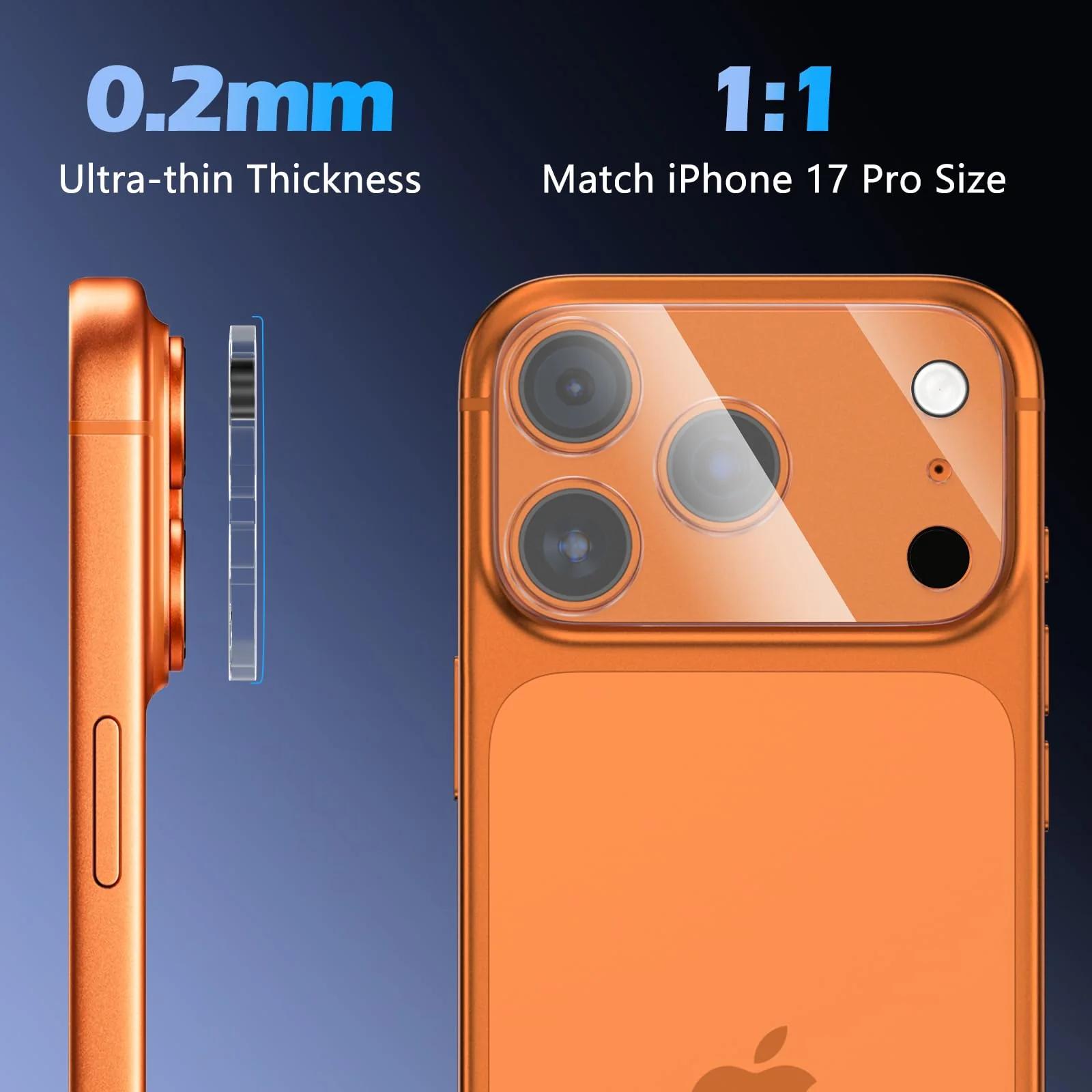 imluckies tugev klaasist kaamera kaitse iPhone 17 Pro jaoks – lisavaade
