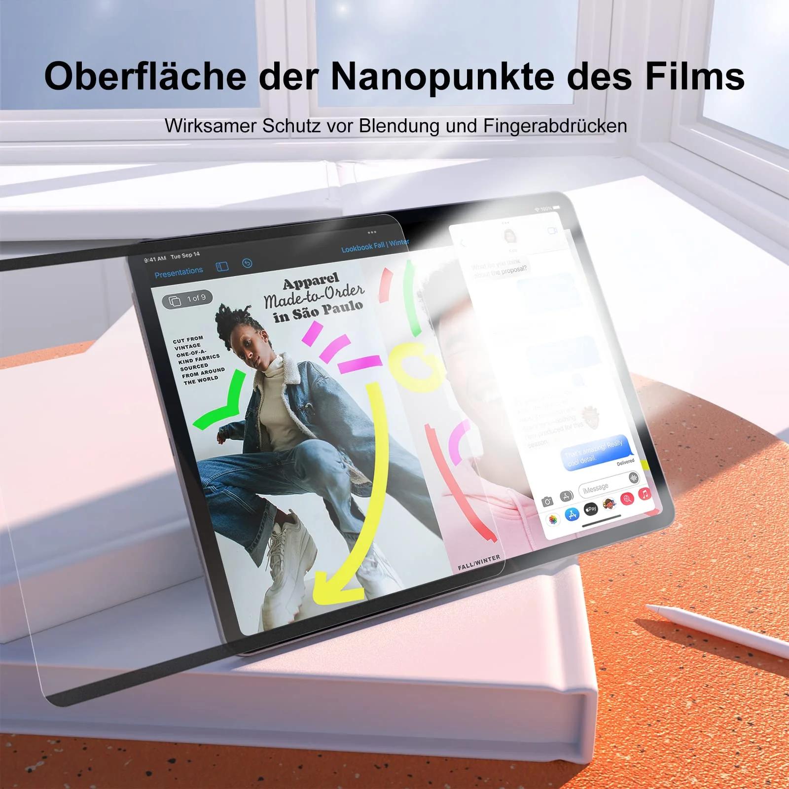Mamol magnetiline matt kaitsefilm iPad Air 13″ — paberfeel ja – kasutusnäide