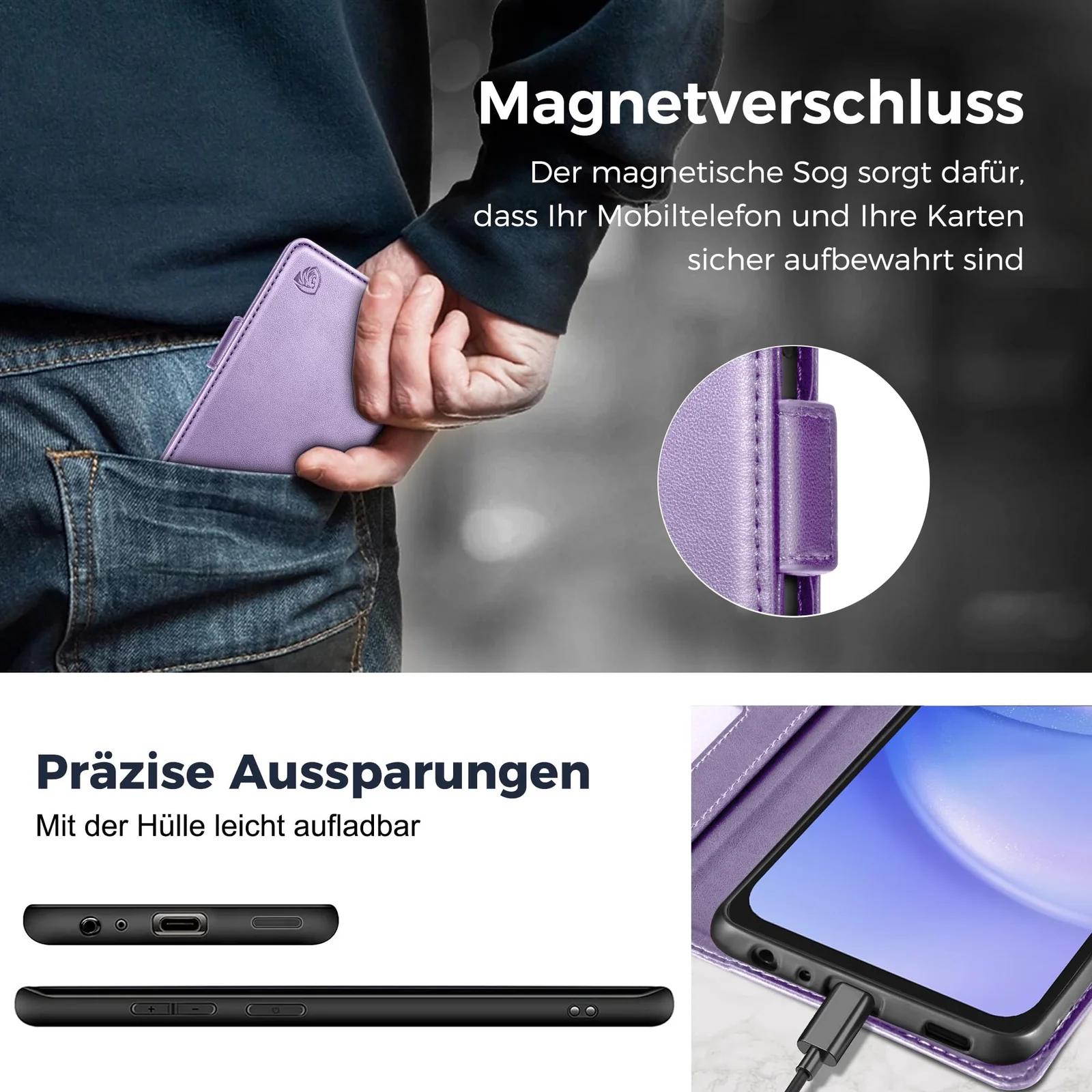 CASBST pehme nahkne klappkate Samsung Galaxy A15 jaoks – lisavaade