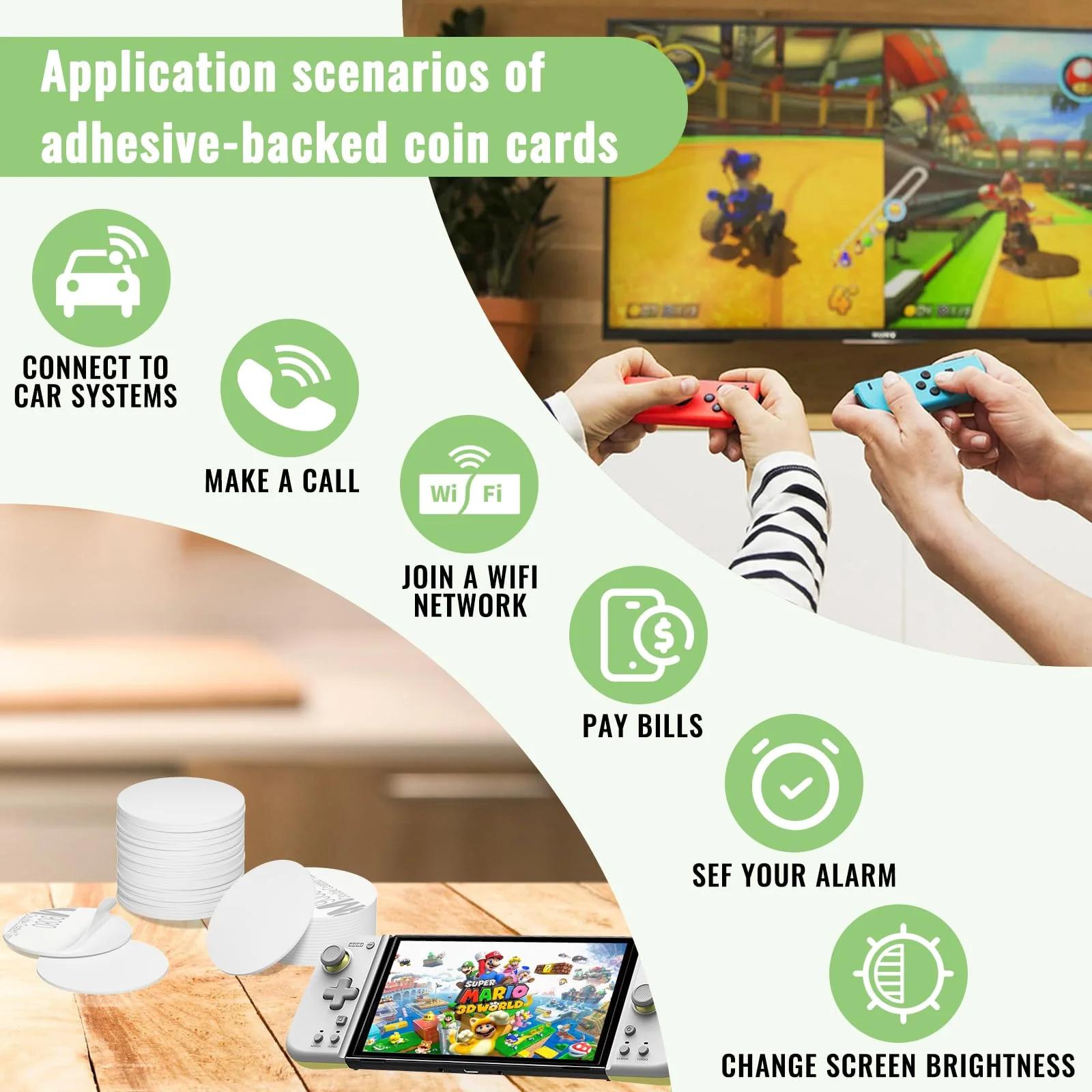 Timeskey NFC veekindlad NTAG215 kleebitavad sildid — 10 tk – lisavaade