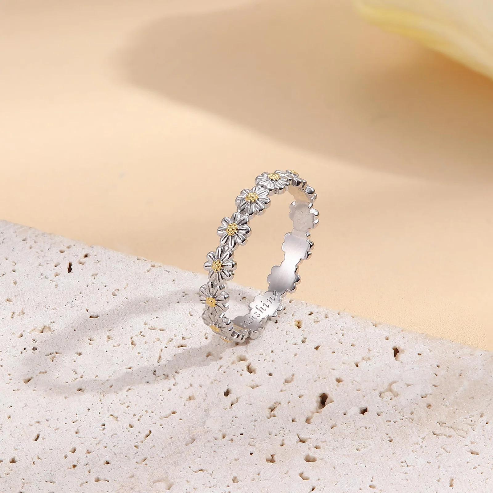Adramata sterling‑hõbe gänseblümring – õrn kingitus – pilt 6