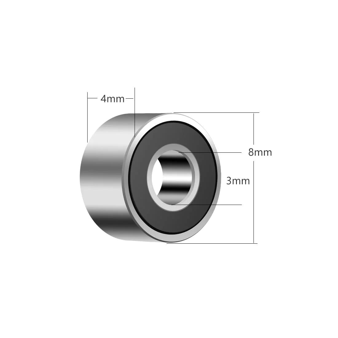 ANGEEK terasest 693RS rull-laager 3x8x4 mm – vastupidav – detailne vaade