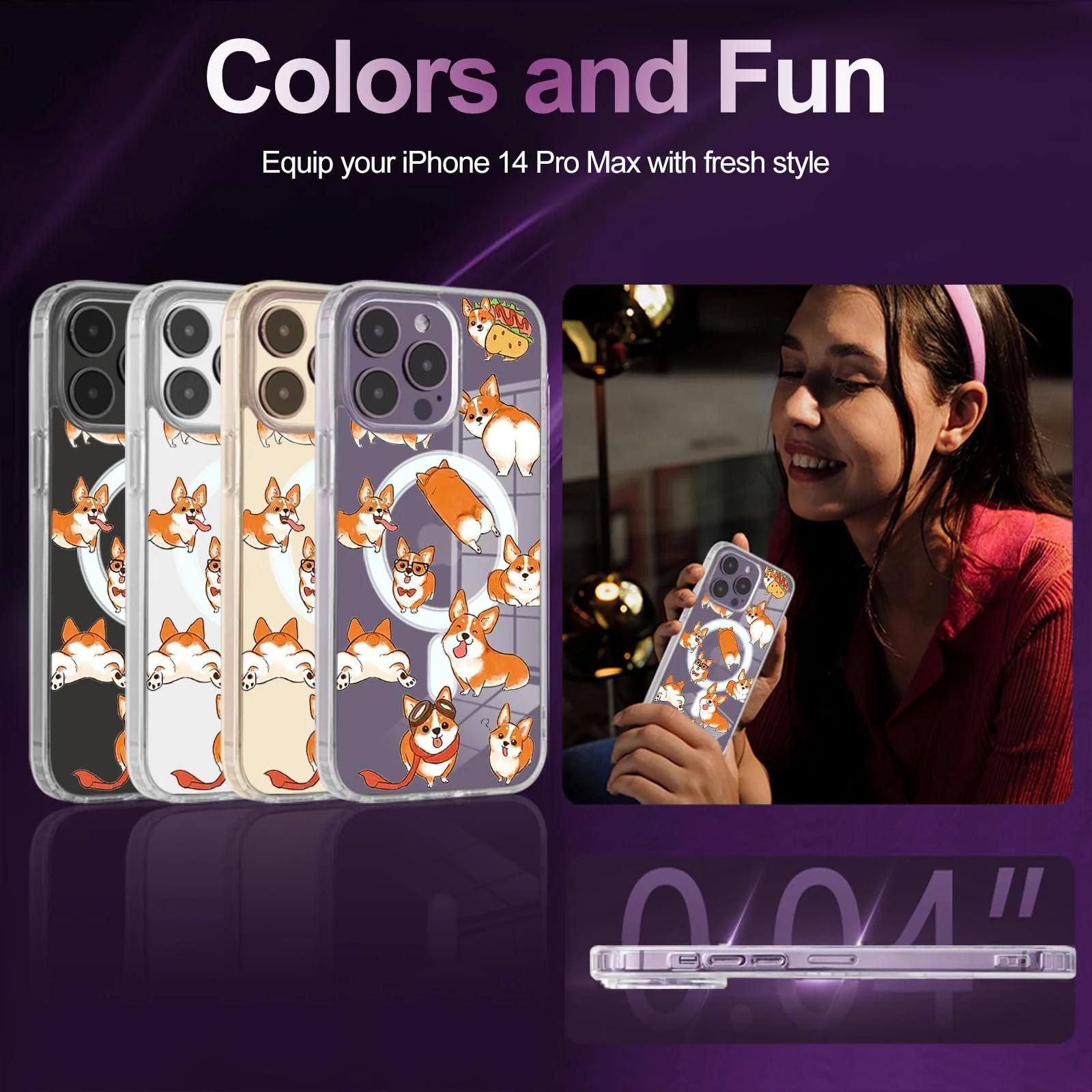 Roemary pehme TPU Corgis kaitseümbris iPhone 14 Pro jaoks – pilt 6