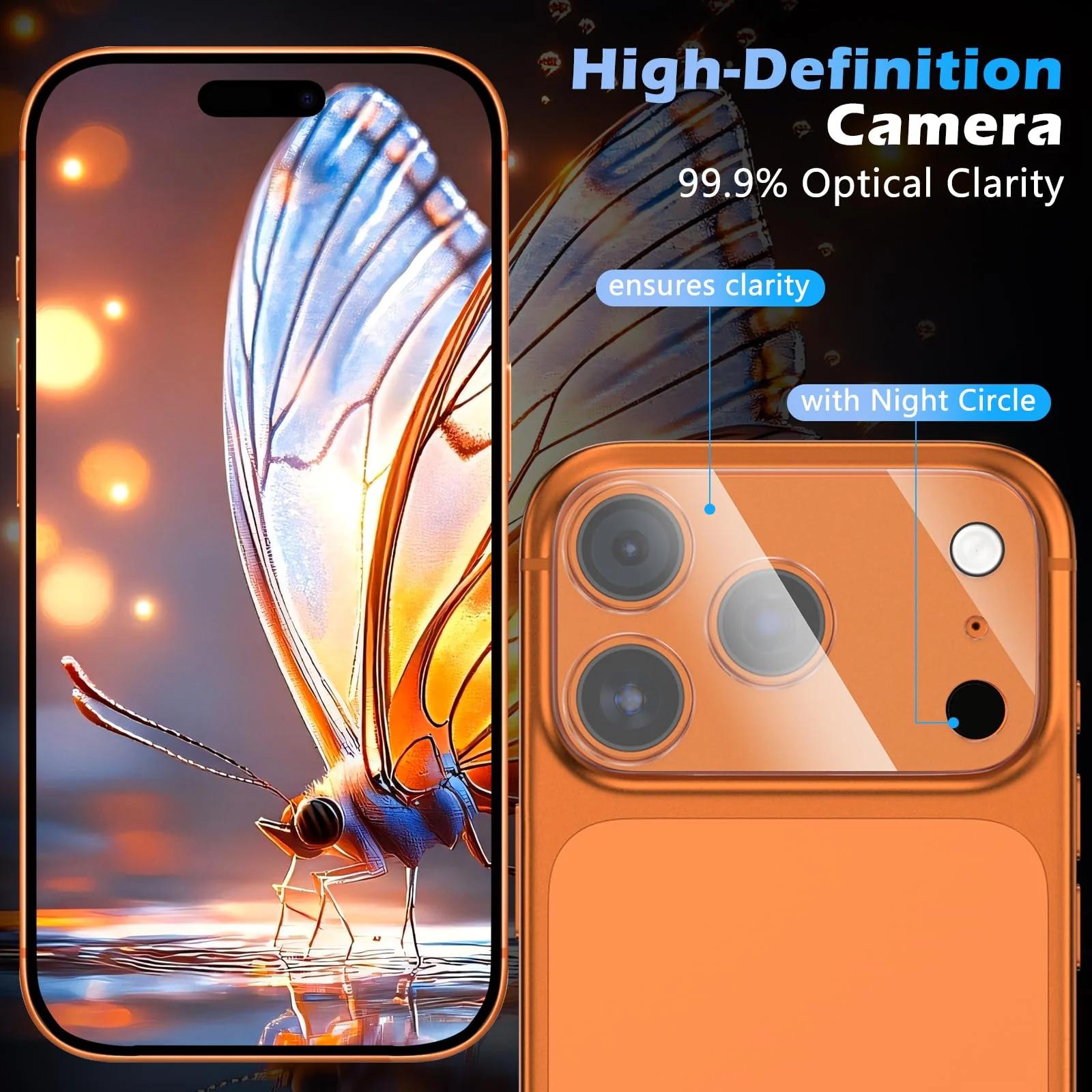 imluckies tugev klaasist kaamera kaitse iPhone 17 Pro jaoks – detailne vaade