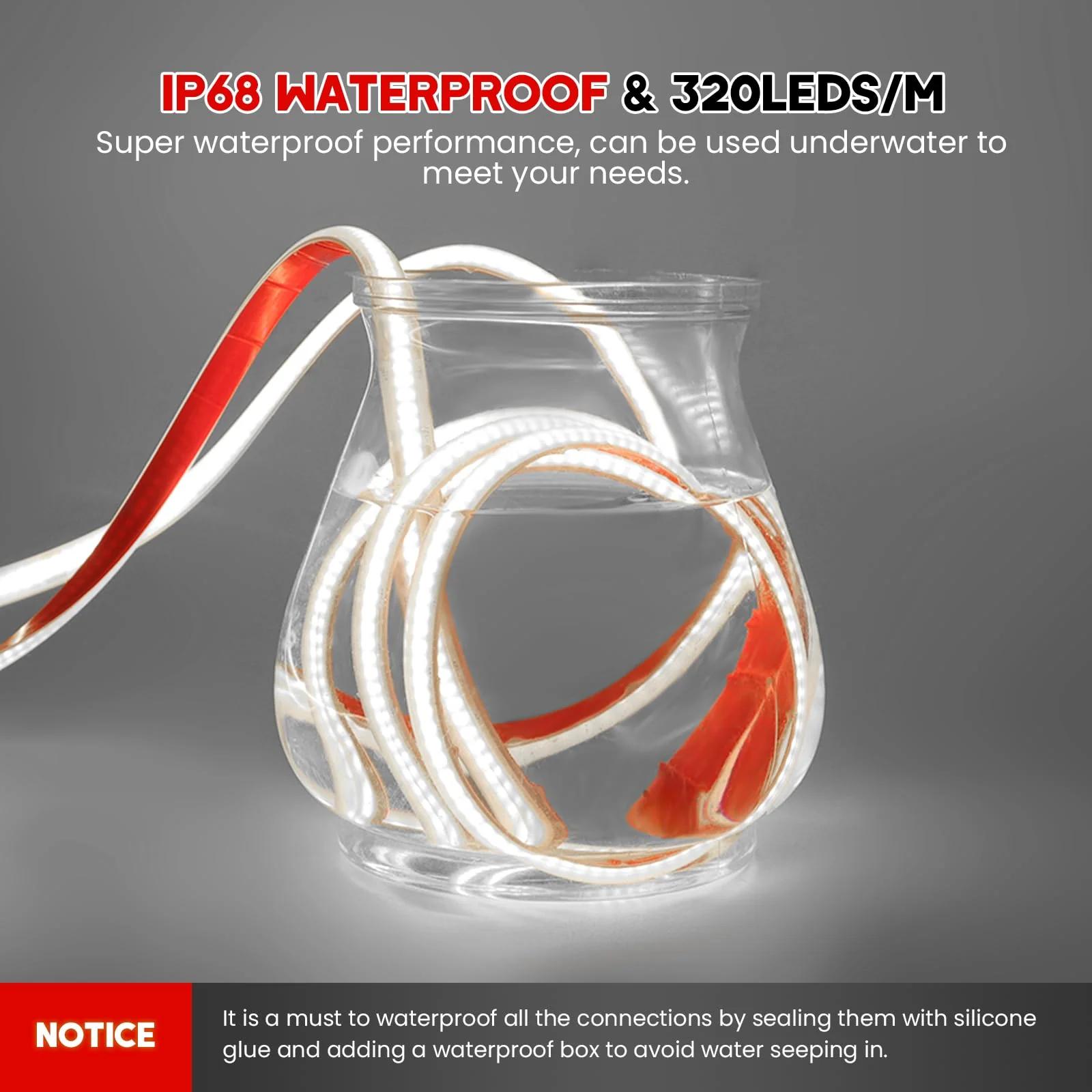 HEGEHE veekindel COB LED-riba — superhele ja painduv valgustus – detailne vaade