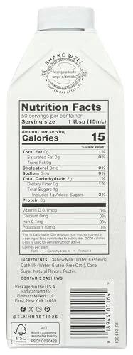 Elmhurst kreemjas Caramel Brûlée cashew-kreemer 750 ml – detailne vaade