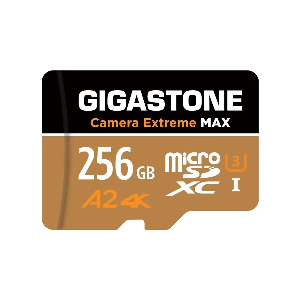 Gigastone 256GB microSDXC — kiire salvestus 4K videole