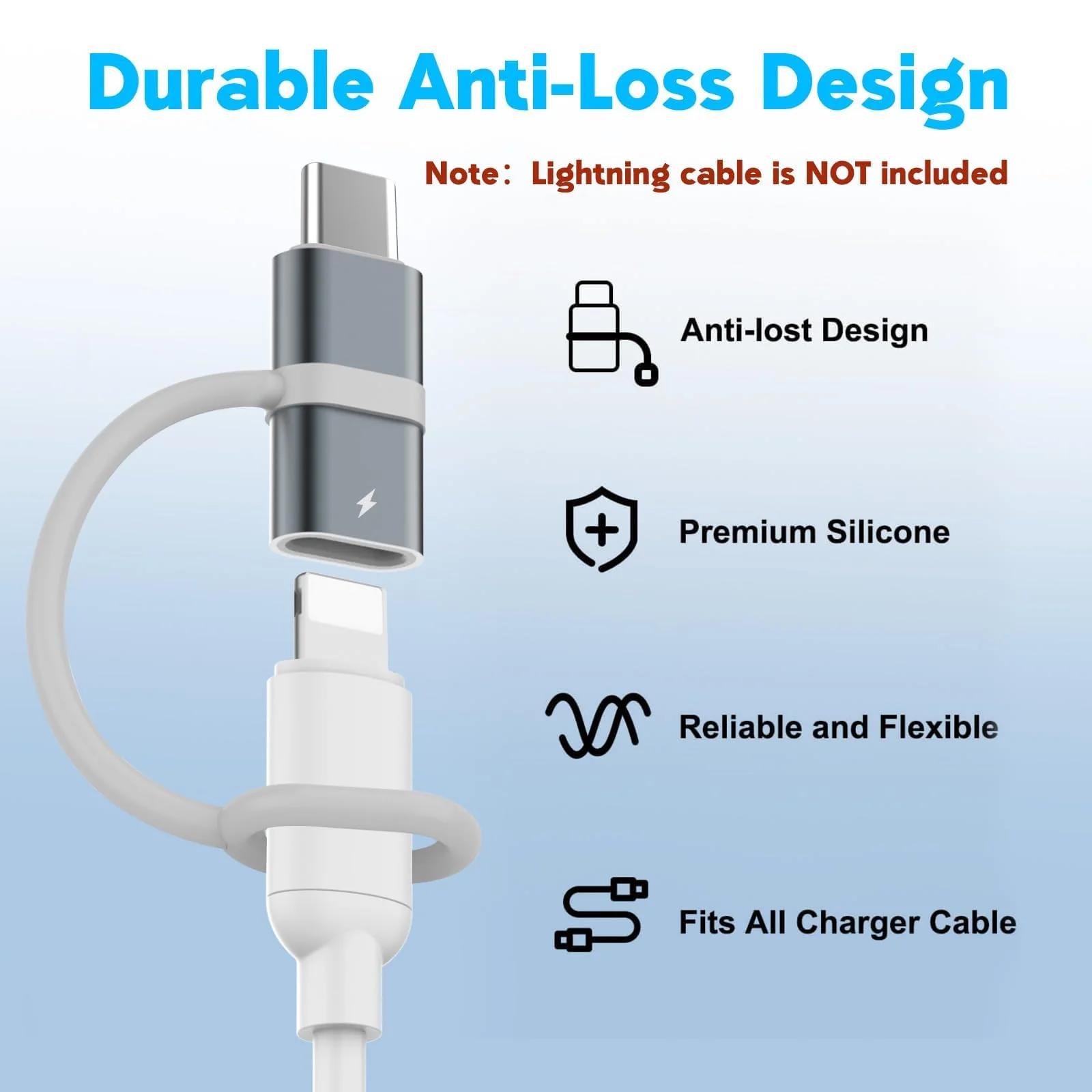 Oliveria vastupidav alumiiniumist USB-C–Lightning adapter – 3 tk – pilt 7