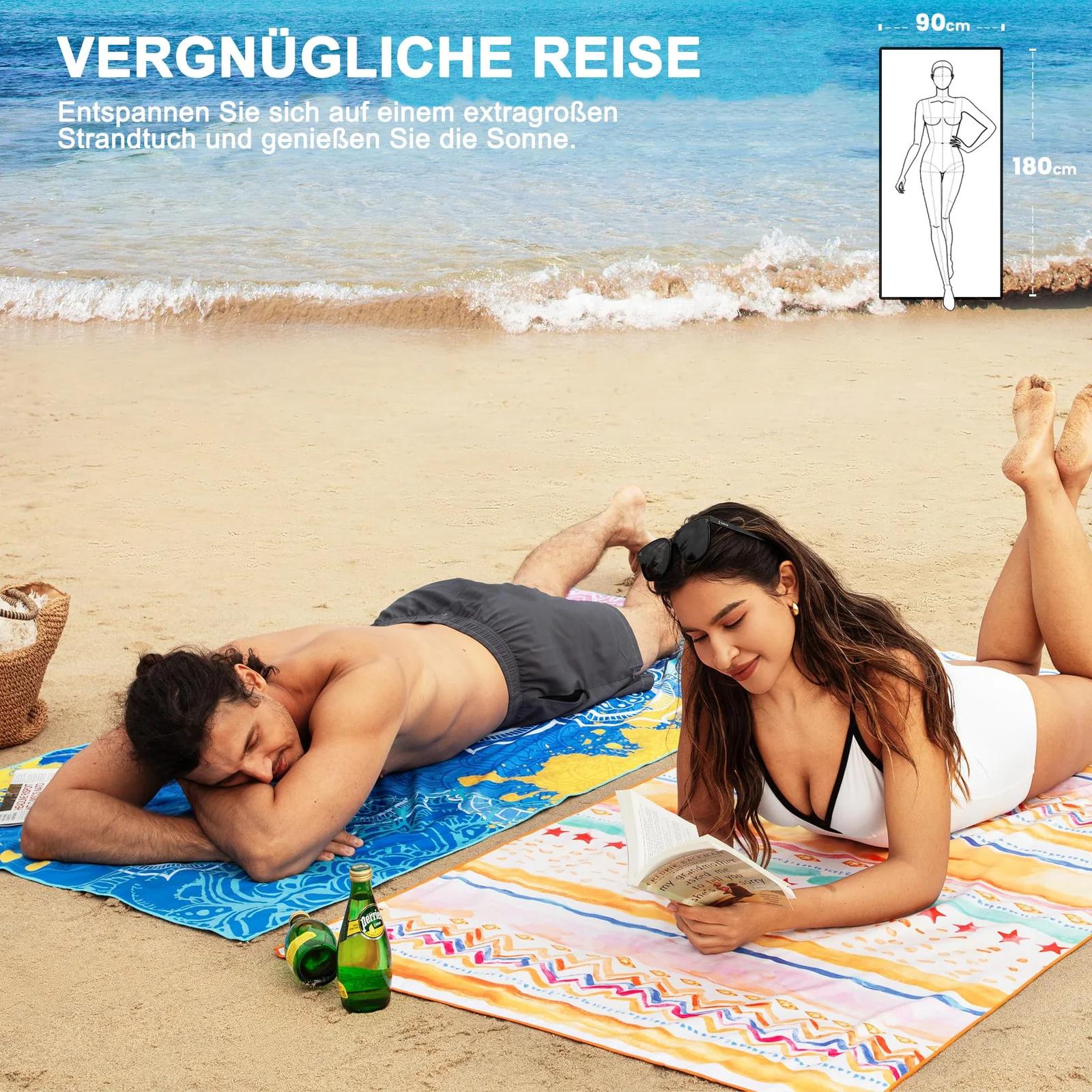 Winthome mikrofiberrätik 180×90 cm – kiirelt kuivav ja kerge – kasutusnäide