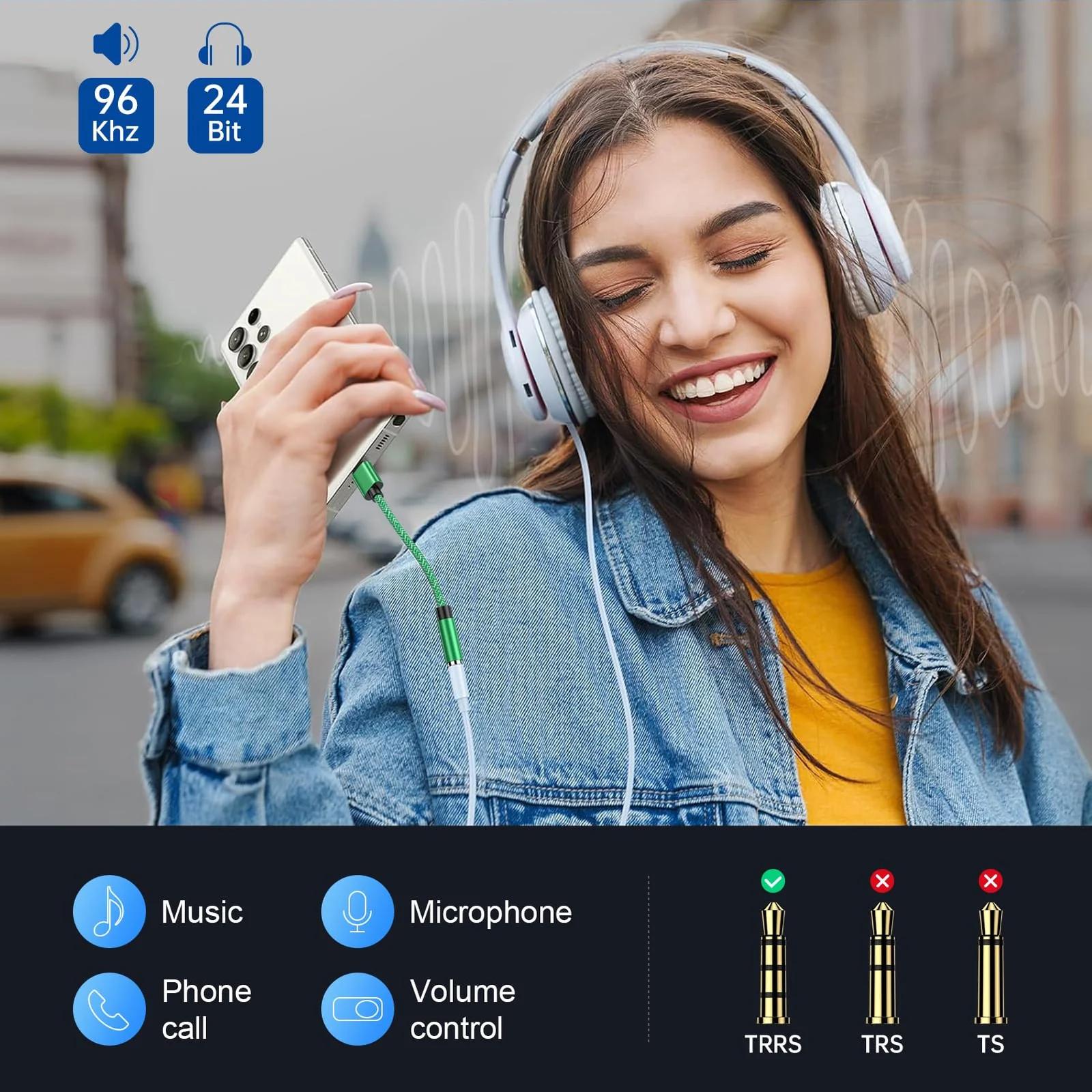 CebKit vastupidav USB‑C–3,5 mm adapter — alumiiniumist – detailne vaade