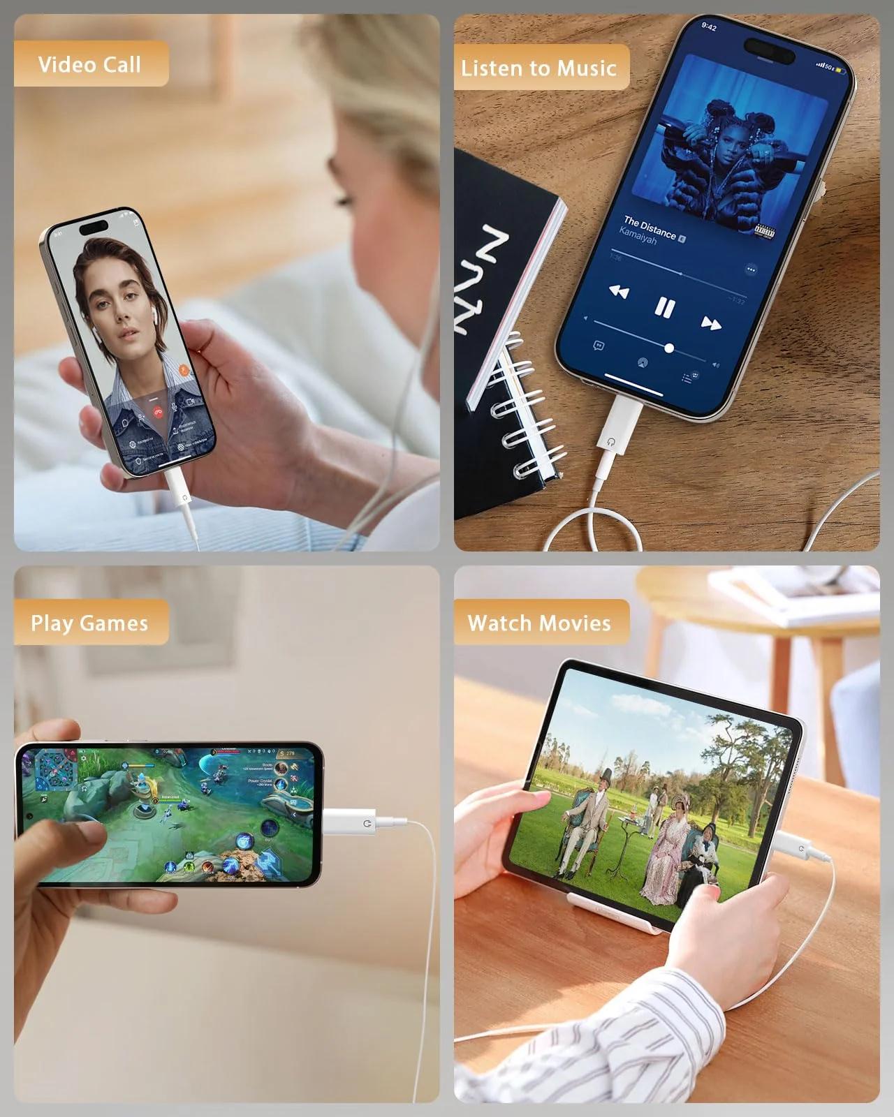 MoKo vastupidav USB-C–3,5 mm audioadapter — Hi‑Fi heli – pilt 6