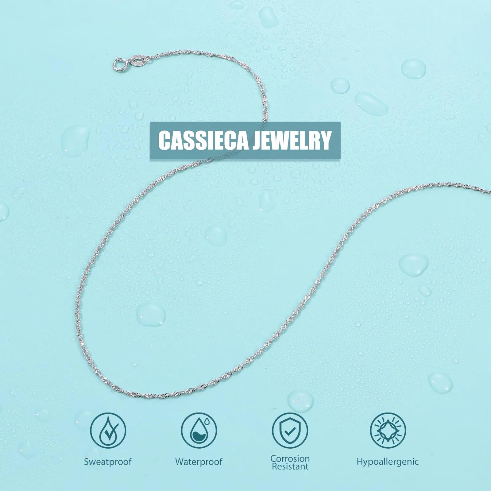 CASSIECA 925 sterlinghõbedast õhuke kaelakee — elegantne kingitus – pilt 7