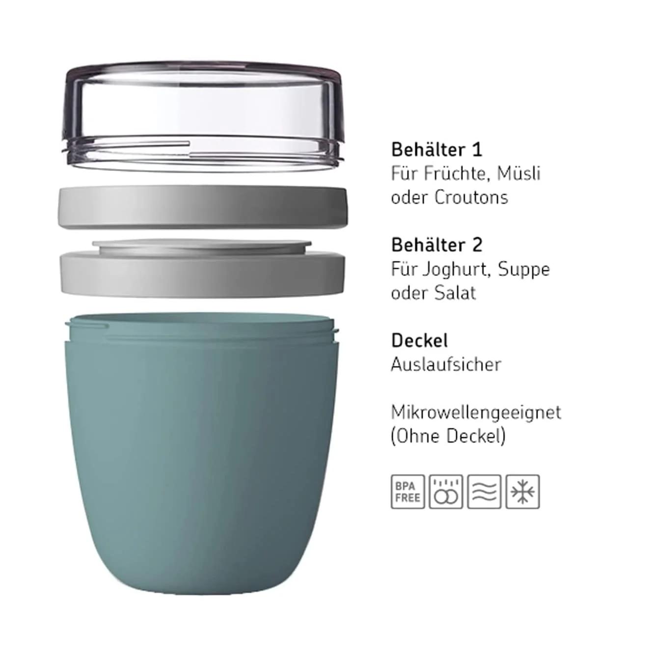 Mepal kõvast plastikust Lunchpot Switch Set – nutikas toidutops – kasutusnäide