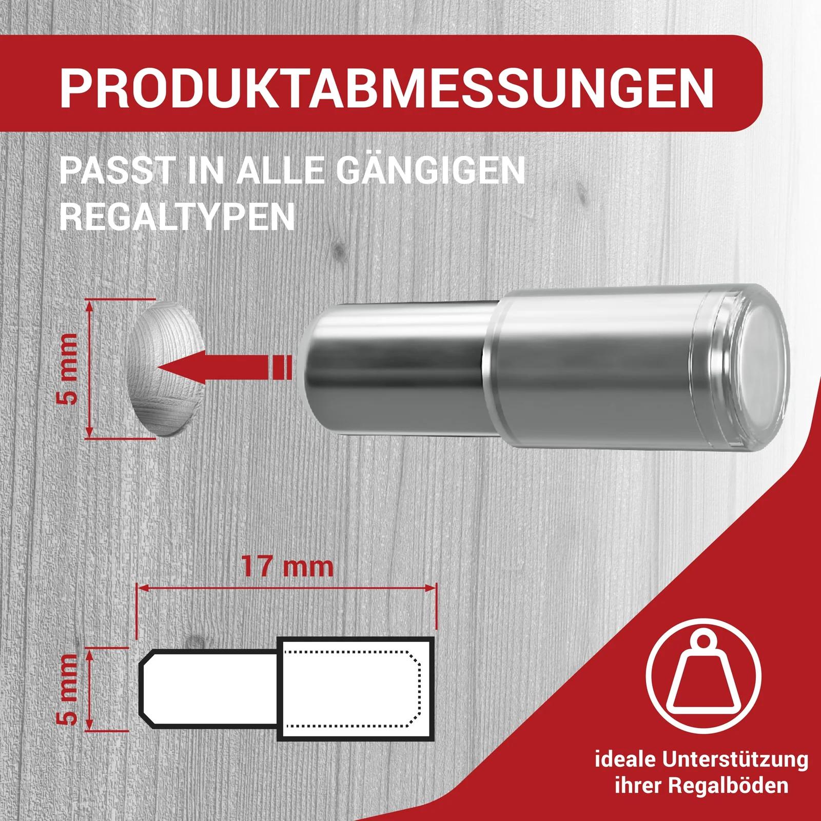 LouMaxx vastupidavad 5 mm klaasriiuli hoidjad – 20 tk komplekt – detailne vaade