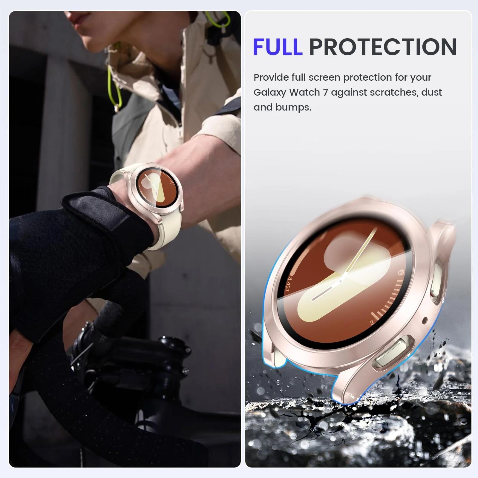 Kamita veekindel kaitsekorpus Galaxy Watch7 40mm roosakuldne – detailne vaade