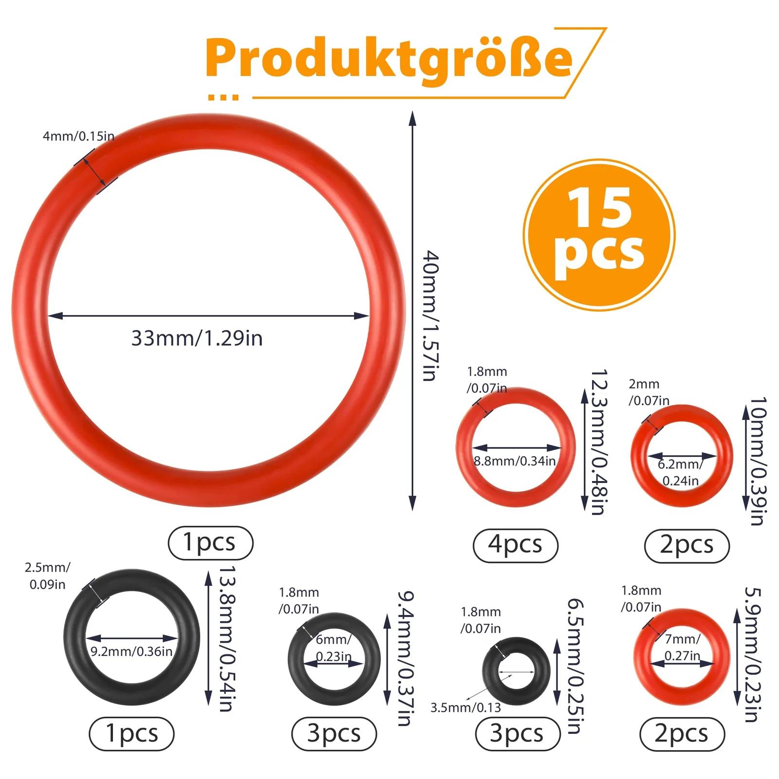 WUISOLQP elastsed O-rõngad kohvimasinale – vastupidav tihendus – detailne vaade