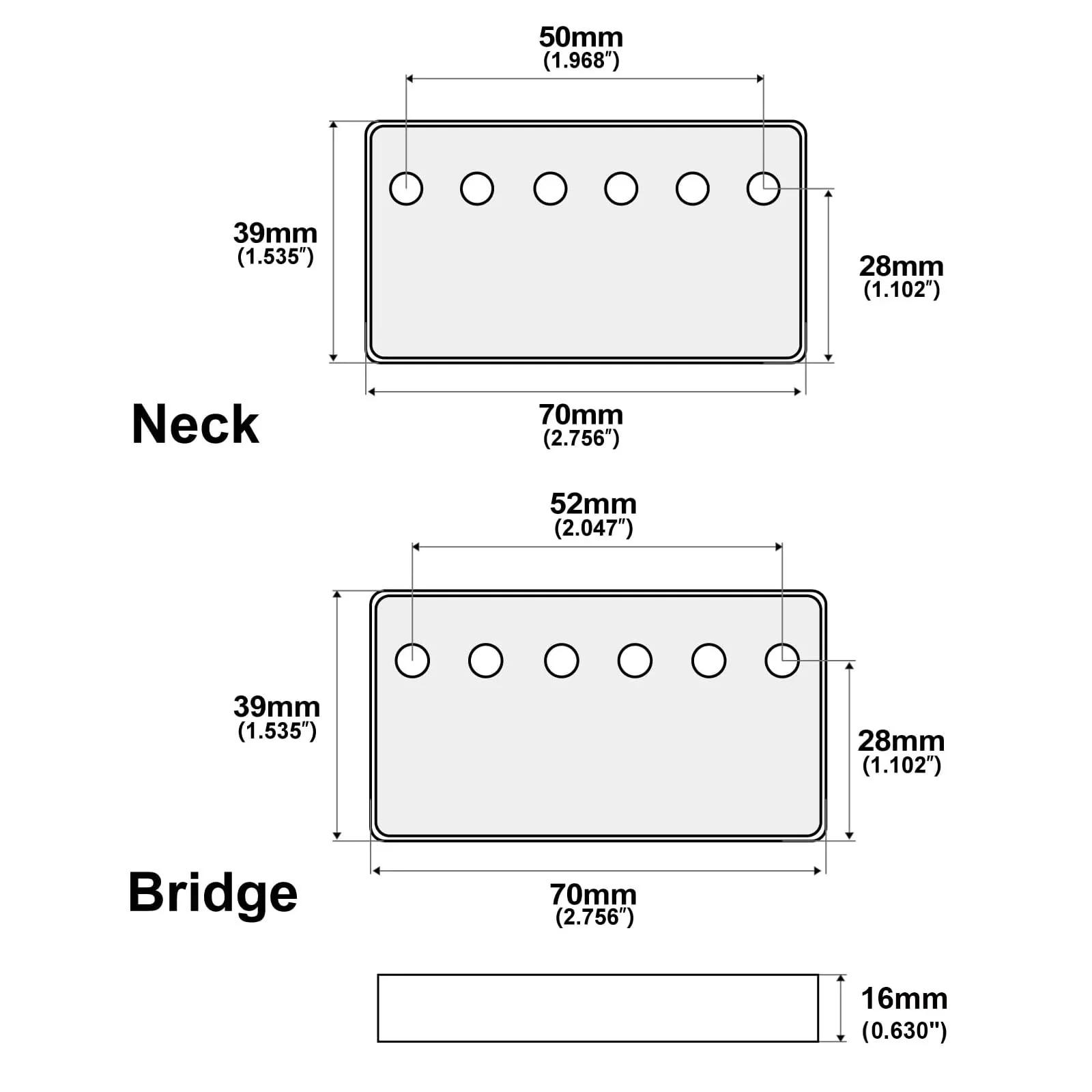 guyker cupronickel humbucker-raamistik – bassid ja komplektid – lisavaade