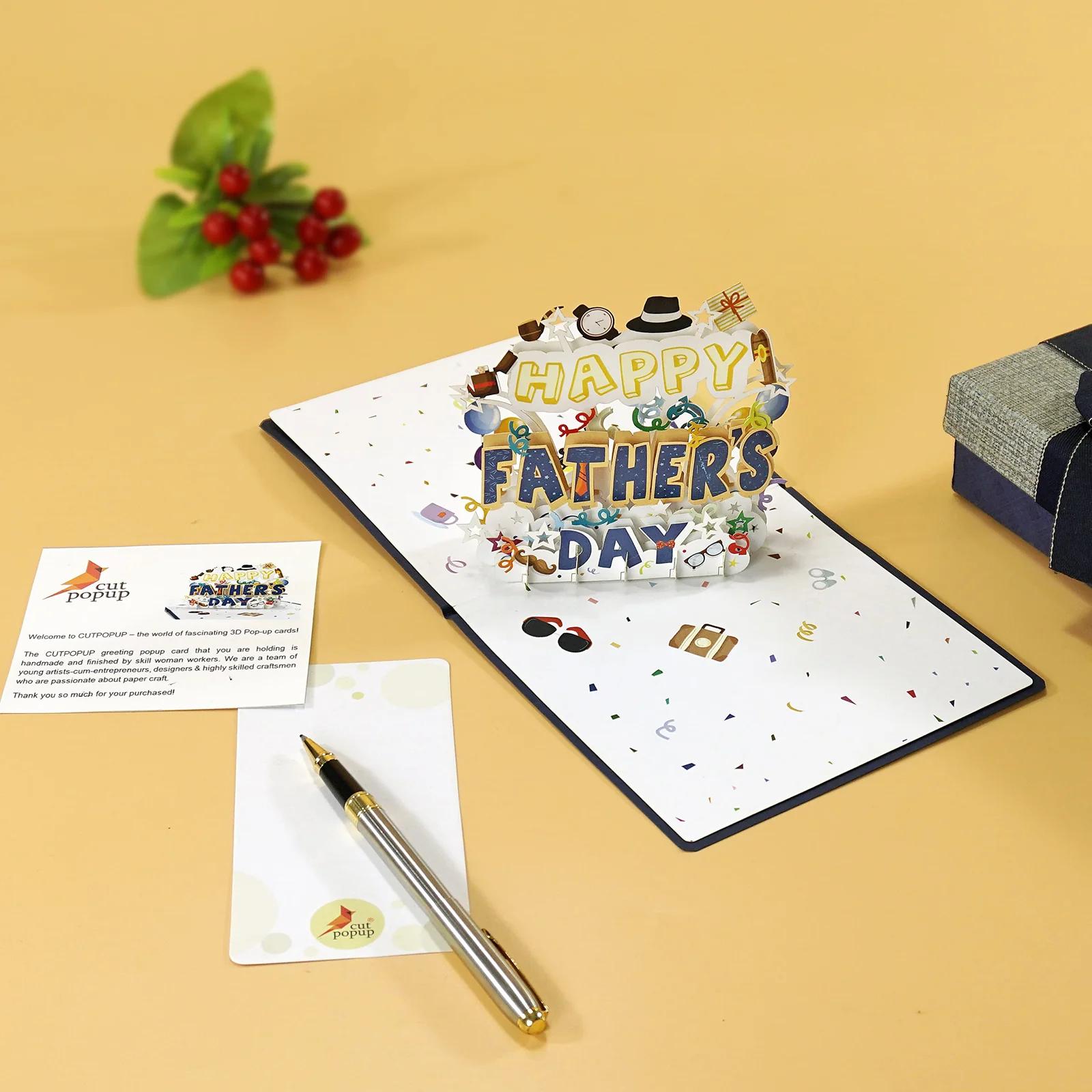 CUT POPUP.COM 3D-popi kaart — isiklik pere teema kingitus – pakend ja tarvikud