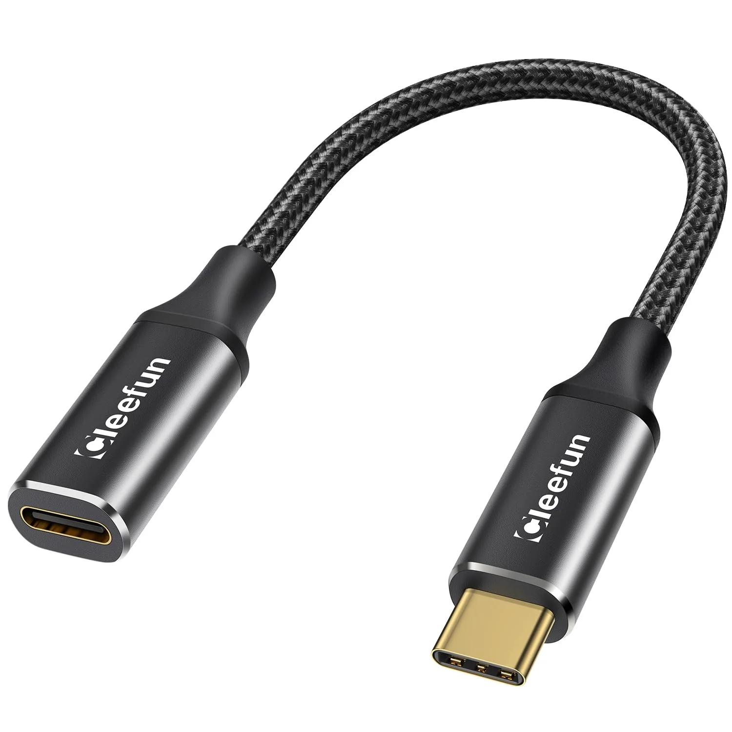 CLEEFUN vastupidav USB-C pikenduskaabel 30 cm — kiire laadimine