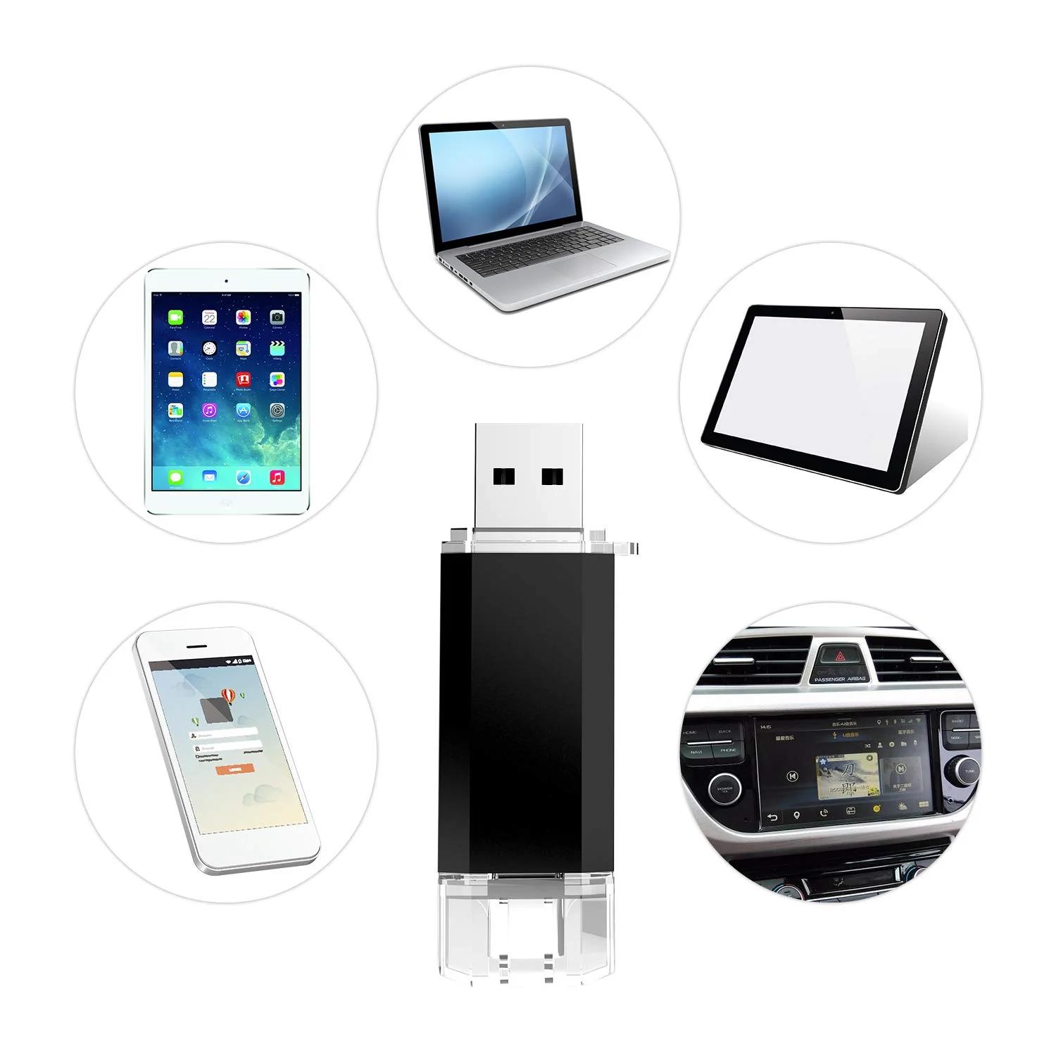 KEXIN 512GB kõvakestaga USB mälupulk — USB-C ja USB-A OTG – lisavaade