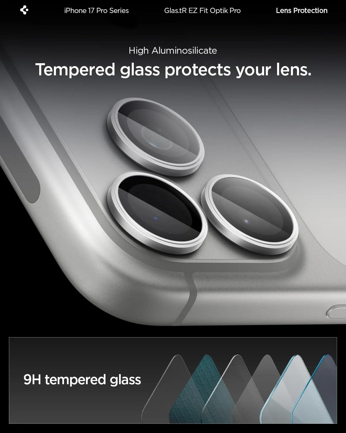 Spigen kaitsev kaameraklaas iPhone’ile — tugev 9H kaitse – pilt 6
