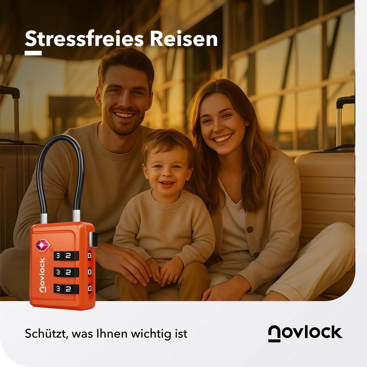 NovLock TSA reisilukk oranž – tugev ja turvaline kaaslane – pilt 9