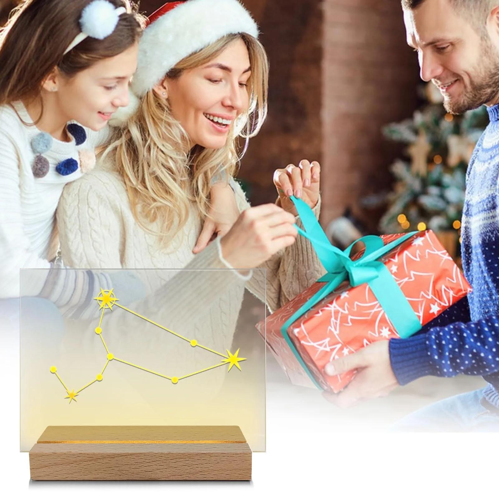 YWNYT puidust LED-display alus – soe valgustus DIY dekoratsioon – lisavaade