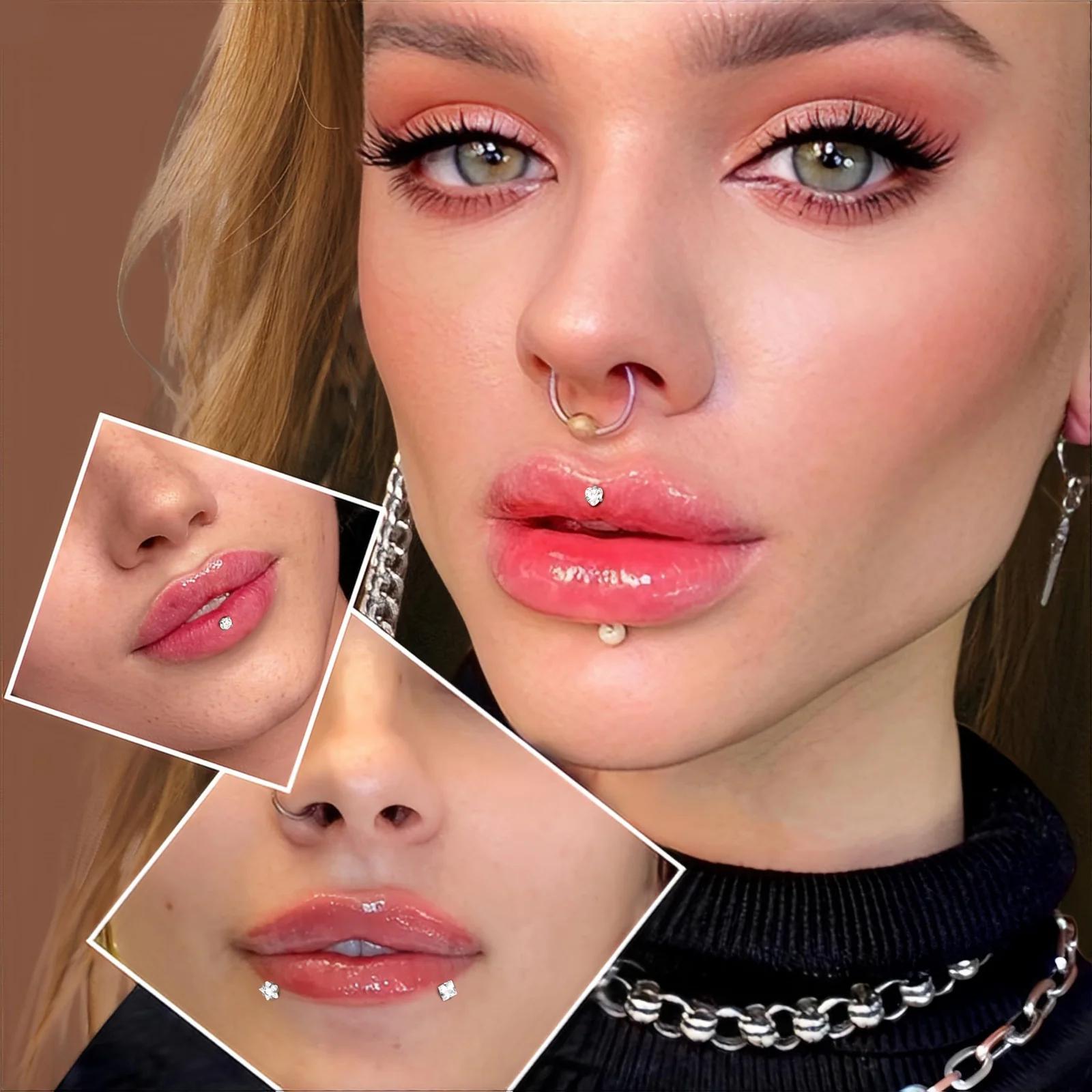 Chriscoco hõbedane 316L piercingset — hüpoallergeenne kingitus – kasutusnäide