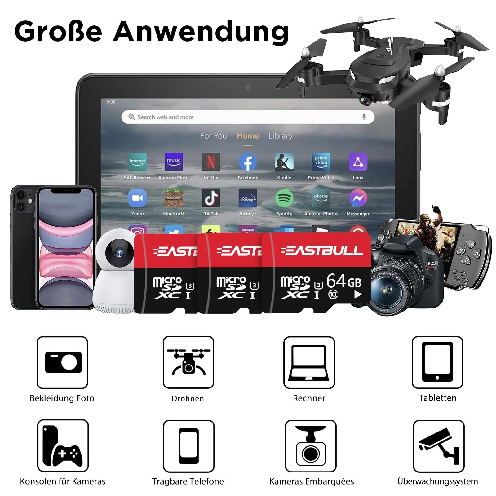 EASTBULL 64GB microSD-kaart komplekt – vastupidav salvestus – lisavaade