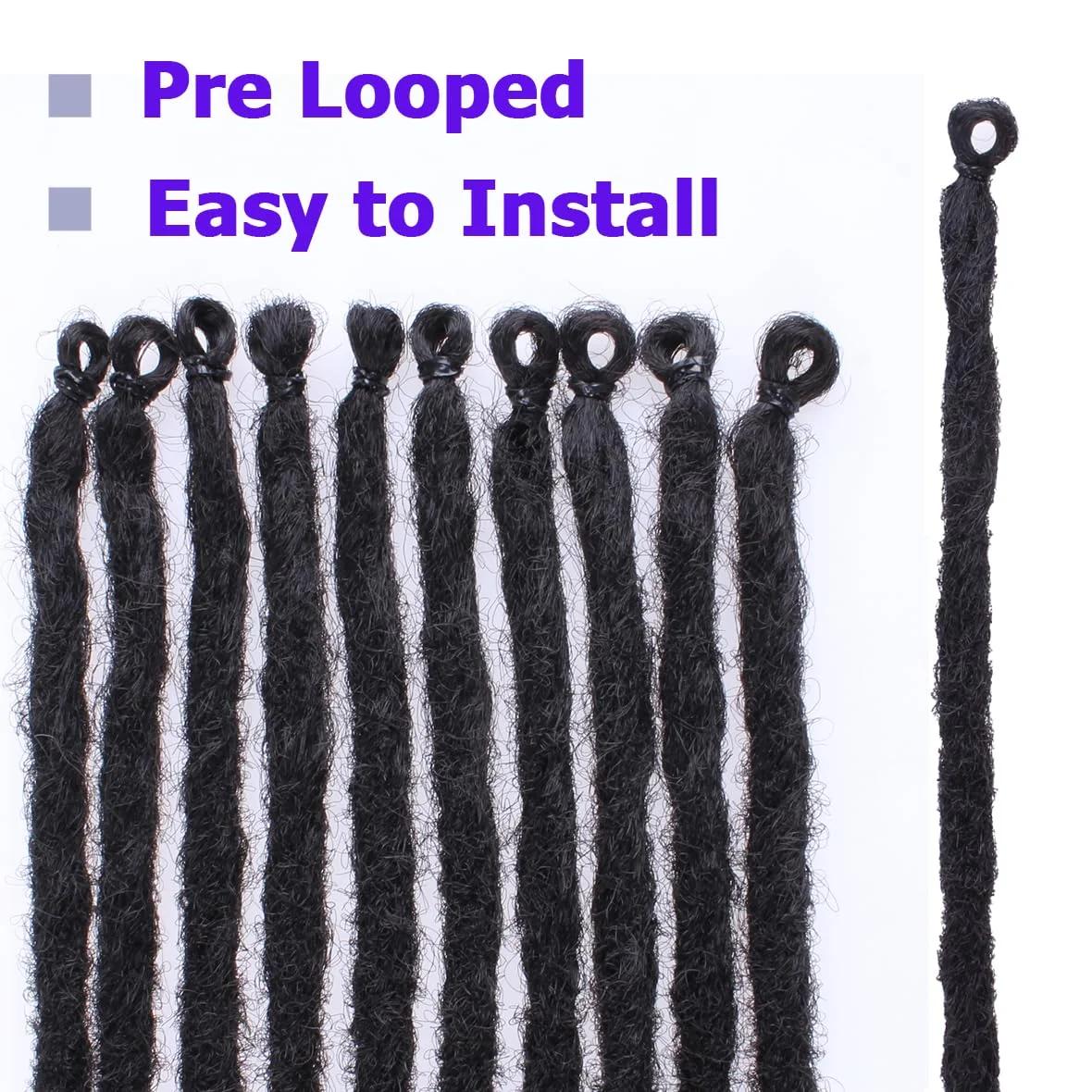 Leeven sünteetilised 18″ dreadlock-pikendused — stiilne ombre – kasutusnäide