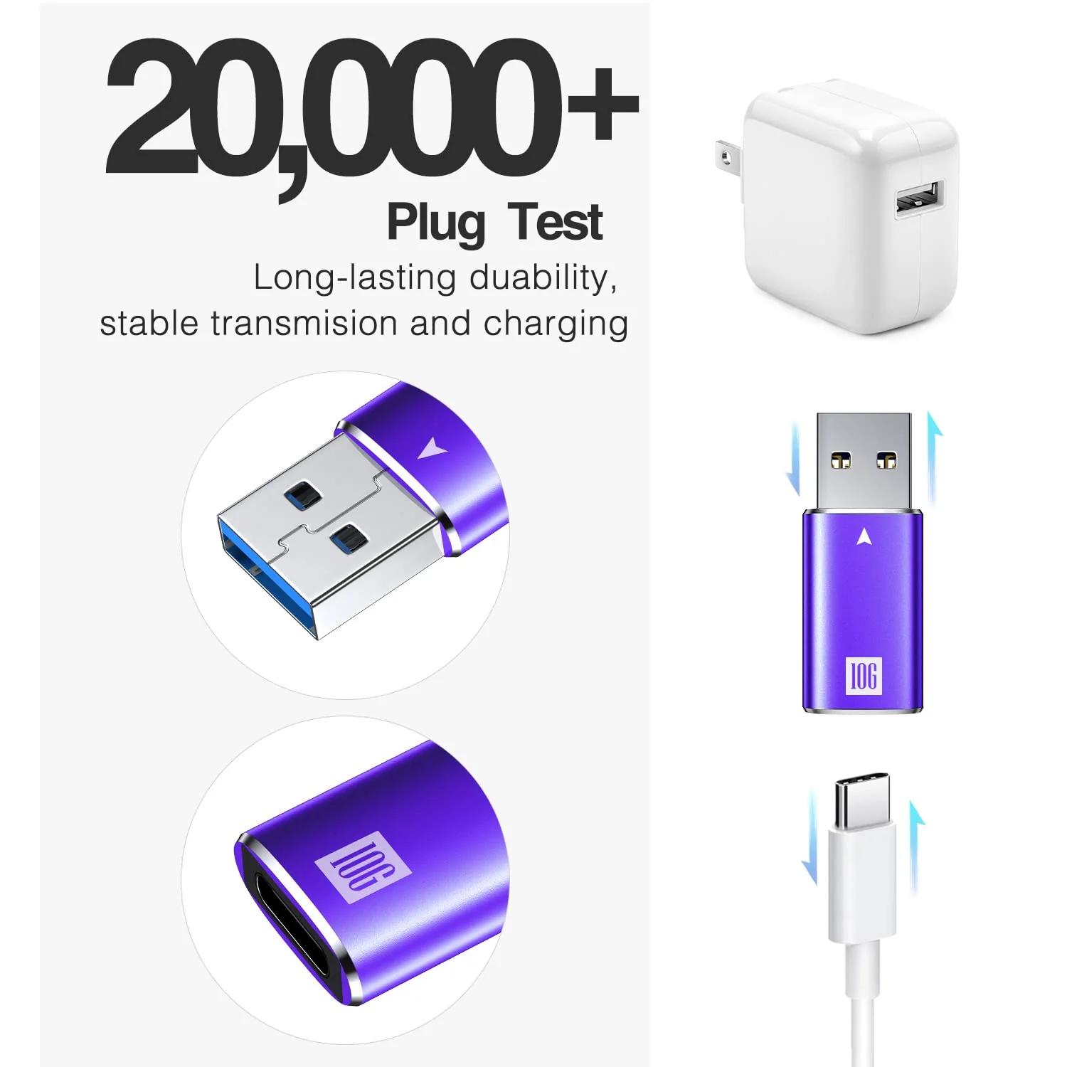 ANDTOBO vastupidav USB-A–C adapter kahepakis, kiire ülekande – lisavaade
