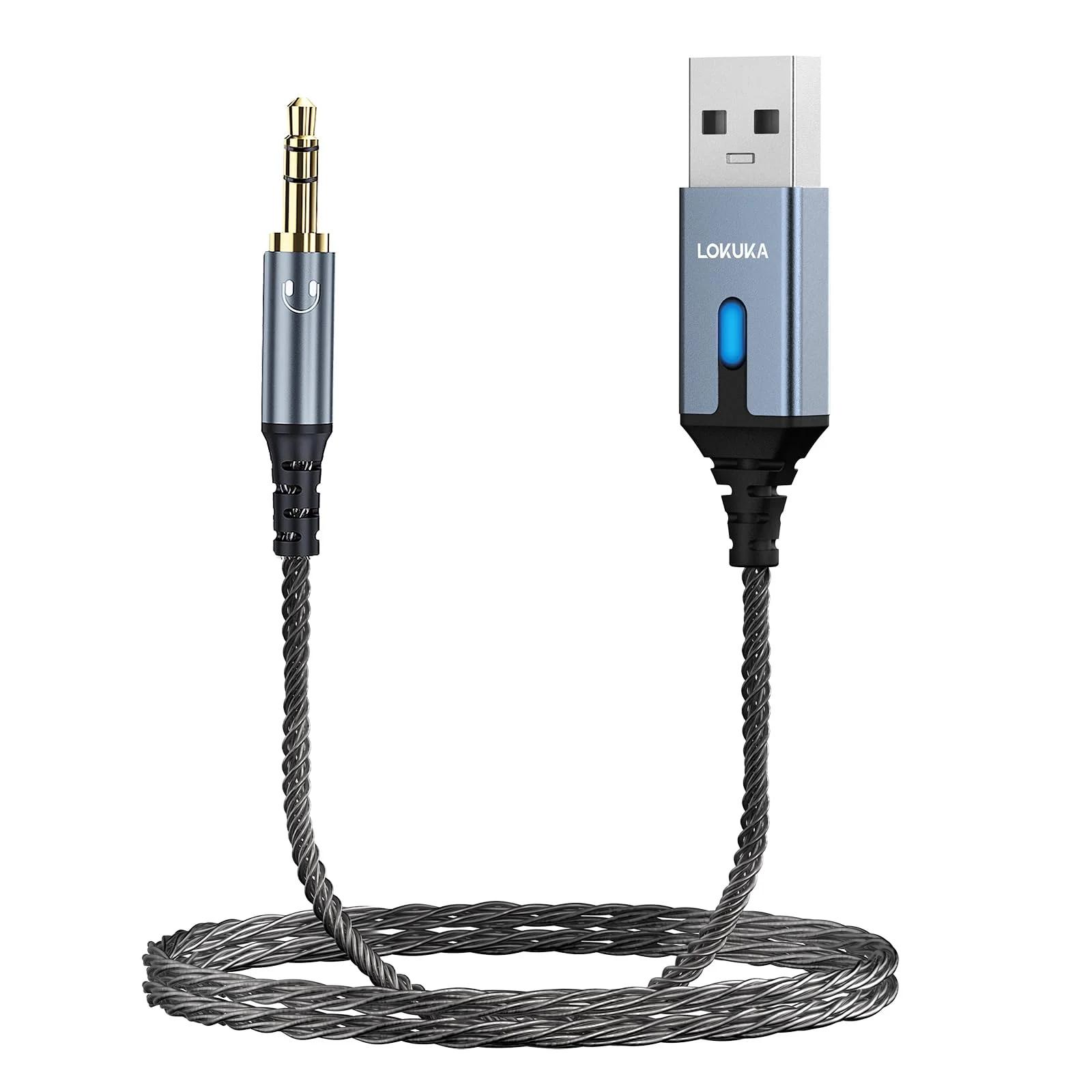 LOKUKA vastupidav Bluetooth-AUX adapter autole ja kõlarile