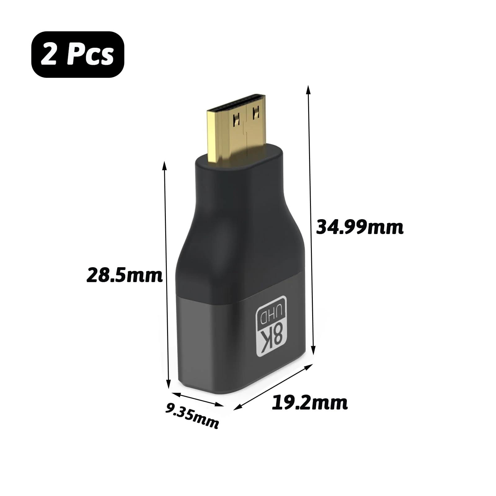 vgggrd alumiiniumist Mini HDMI adapter – 8K toega ühendus – detailne vaade