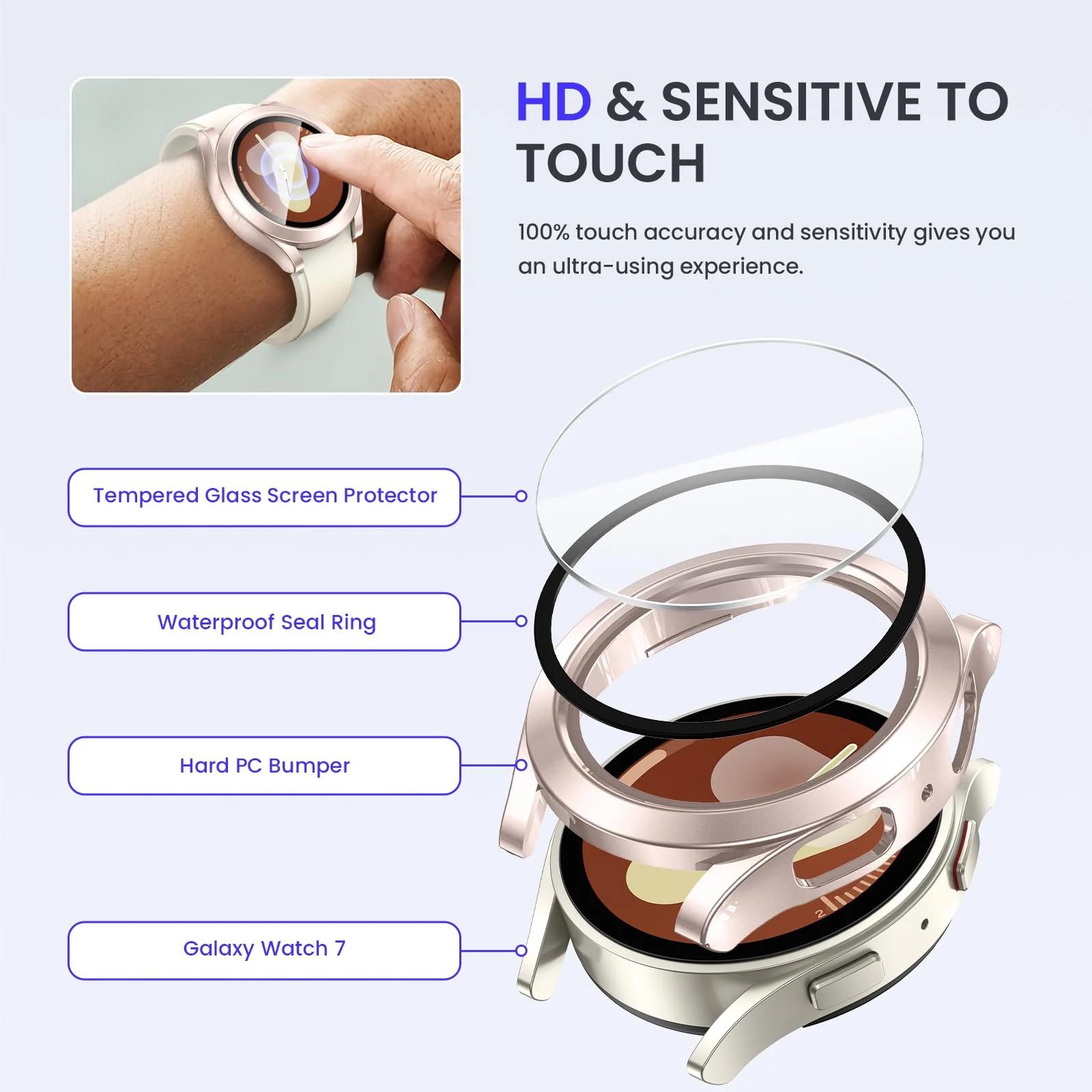 Kamita veekindel kaitsekorpus Galaxy Watch7 40mm roosakuldne – lisavaade