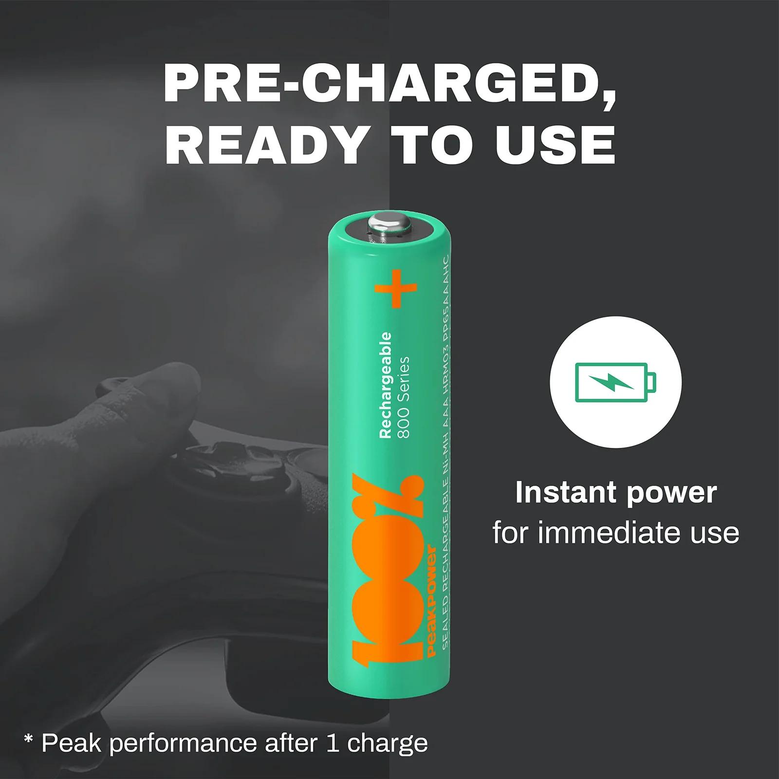 100% PeakPower NiMH AAA akud 1,2V – pika tööajaga 8 tk – pilt 7