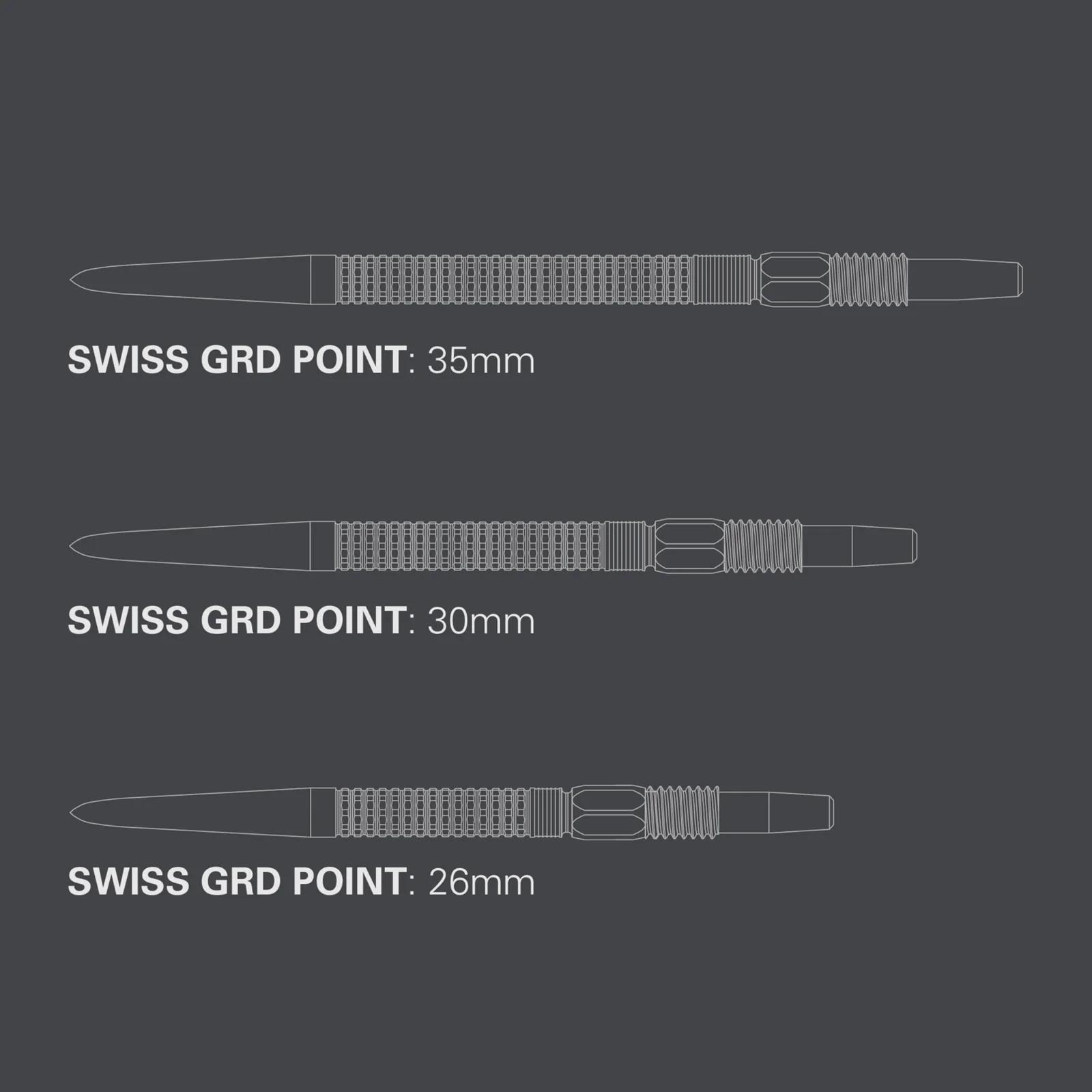 Target Darts kuldsed Swiss Grid 35mm otsikud – parem kontroll – detailne vaade