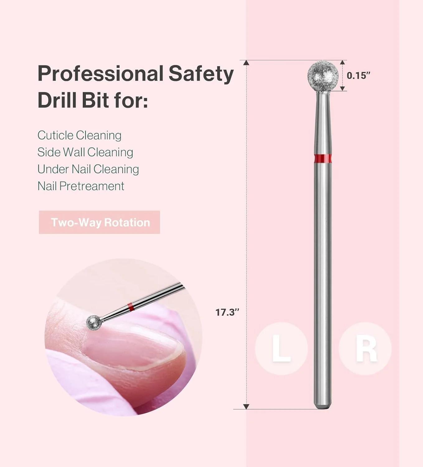 MelodySusie kvaliteetne kullakujuline nagelfräser-bit (3/32″) – lisavaade